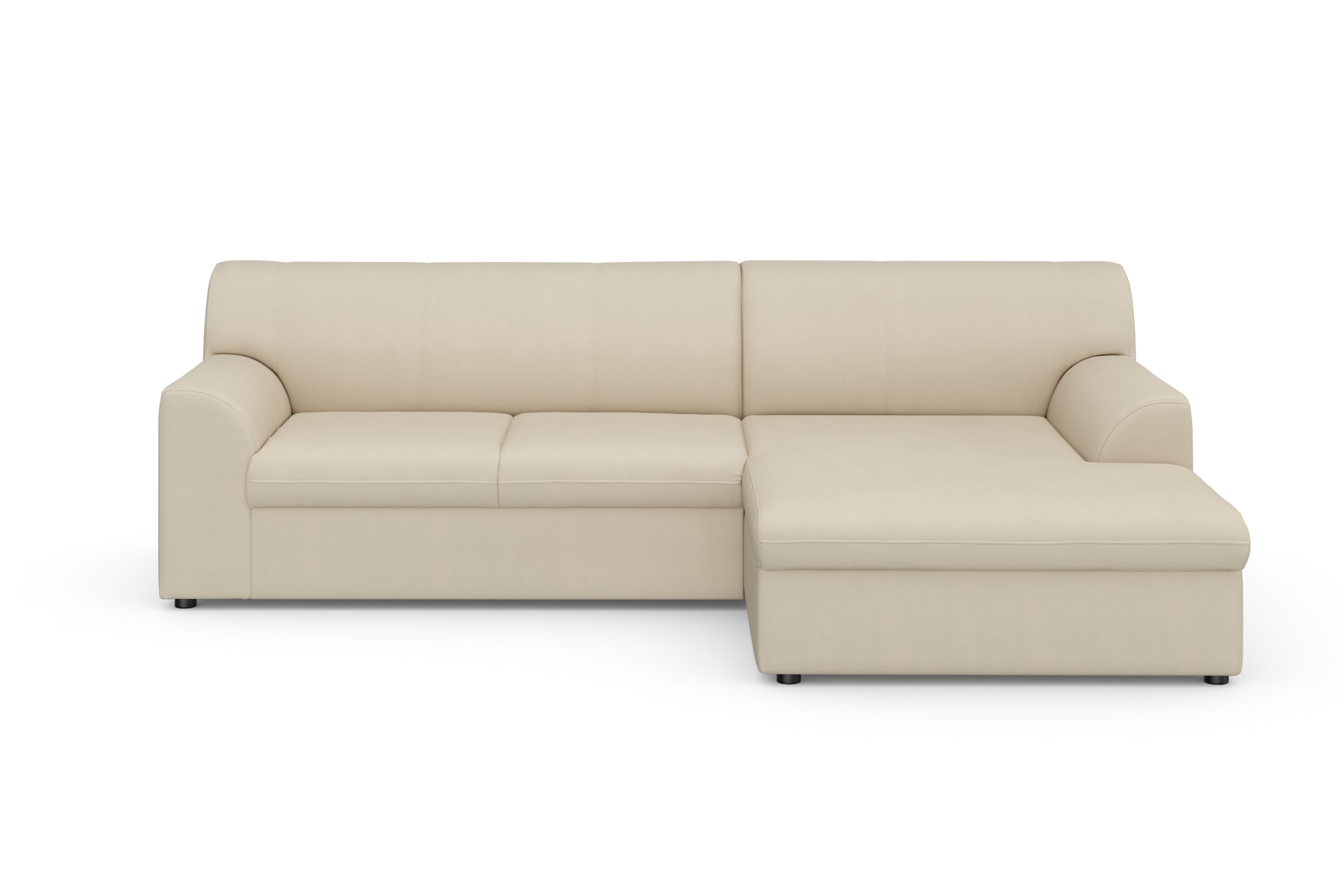 DOMO collection Ecksofa »Topper, elegant und zeitlos, kompaktes Stellmaß 245/155cm, L-Form«, mit Recamiere, wahlweise mit Schlaffunktion