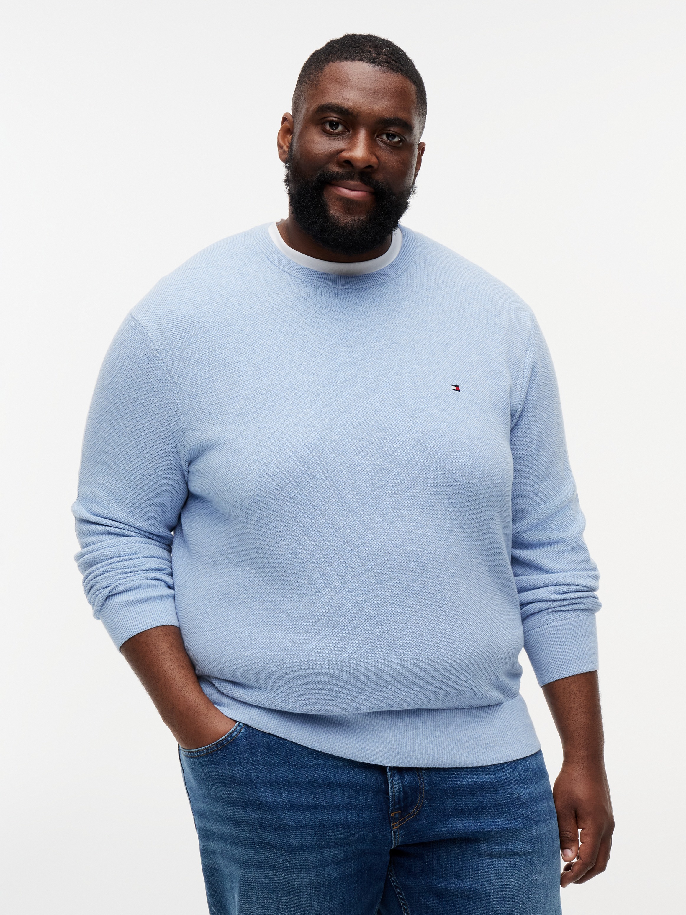 Tommy Hilfiger Big & Tall Rundhalspullover »ESSENTIAL STRUCTURE CREW NECK« Große Größen, regular fit