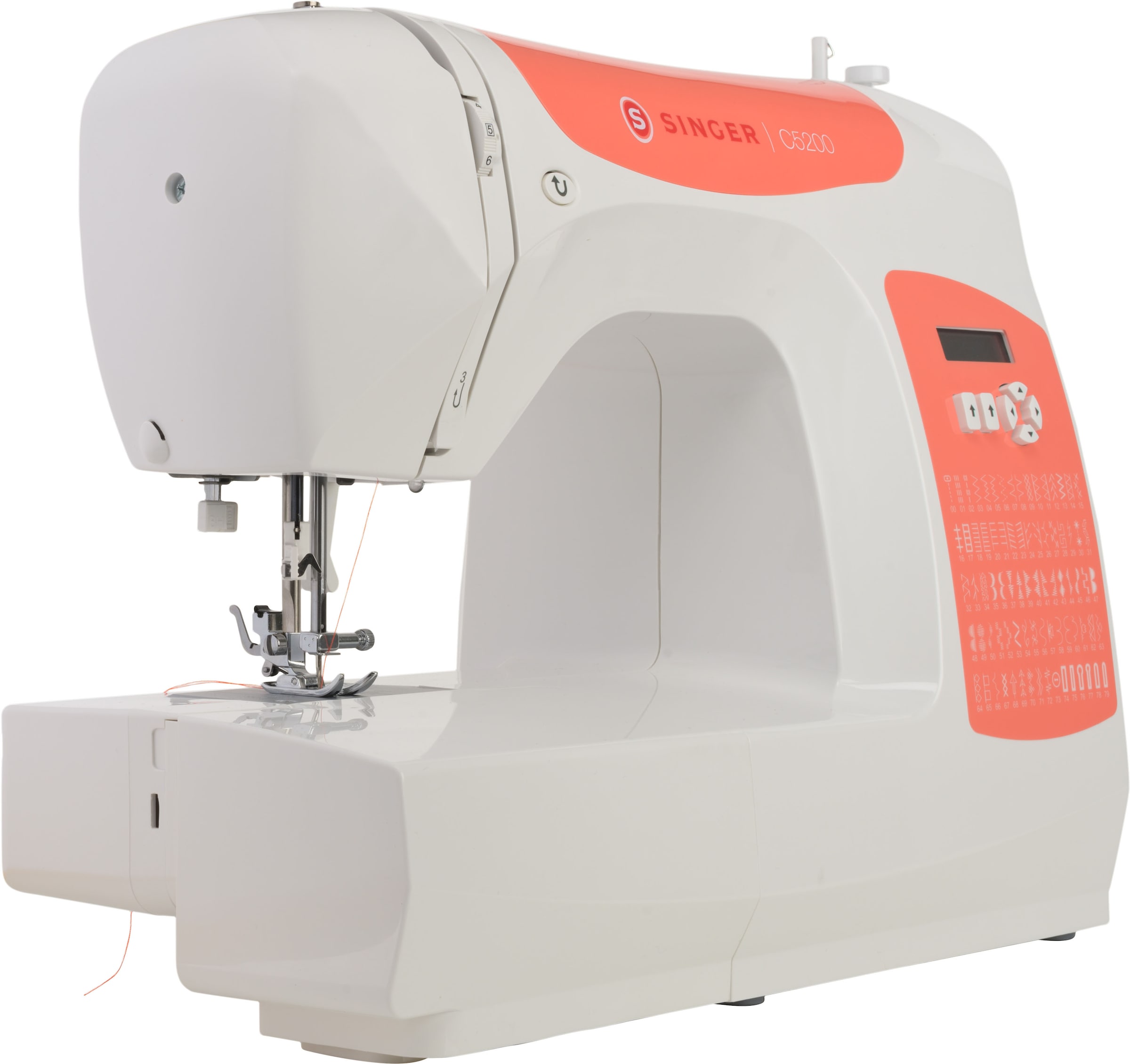 Garantie »C5205 Orange«, XXL Jahren mit Programme Singer 3 60 Computer-Nähmaschine