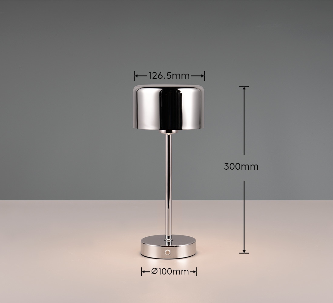 my home LED Tischleuchte »Kadira«, 1 flammig, Leuchtmittel LED-Board | LED fest integriert, Akku Tischlampe mit USB-C Anschluss, Touchdimmer 4 Stufen, Höhe 30cm