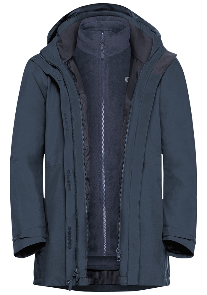 Jack Wolfskin 3-in-1-Funktionsjacke »ROTWAND 3IN1 JKT W«, mit Kapuze