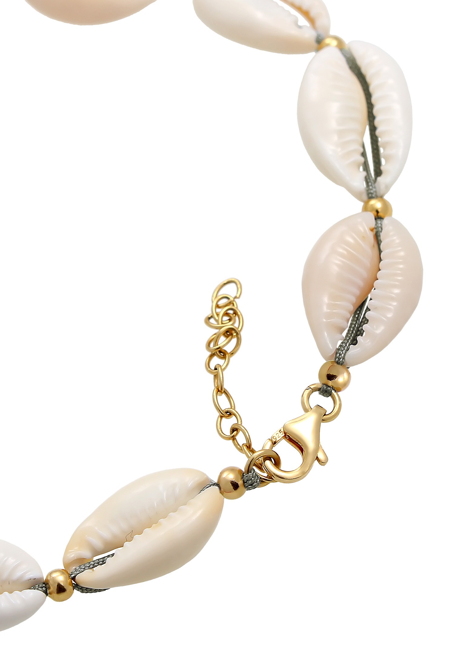 Elli Fußkette »Fußschmuck Fuskette Kauri Muschel Beach 925 Silber«