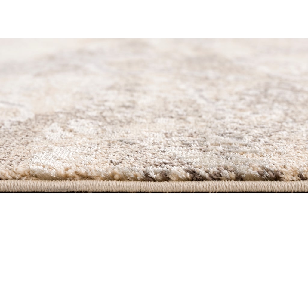 my home Teppich »Marmor«, rechteckig, Teppich in moderner Marmor Optik, Hoch Tief Effekt, flach, einfarbig