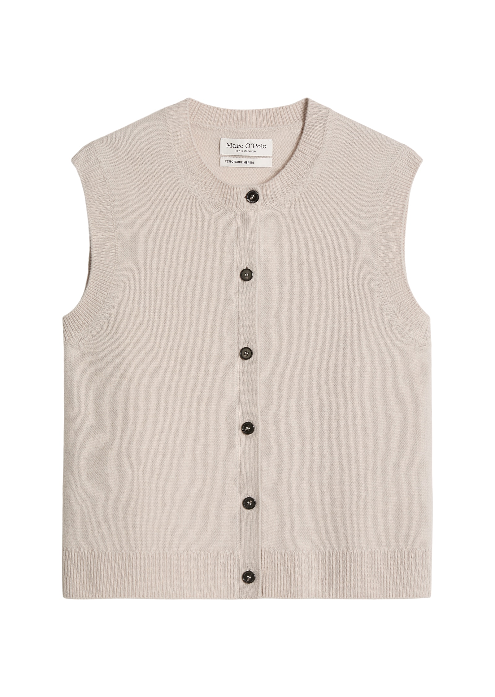 Marc O'Polo Strickweste Ärmelloser Cardigan regular aus flauschiger Lambswool