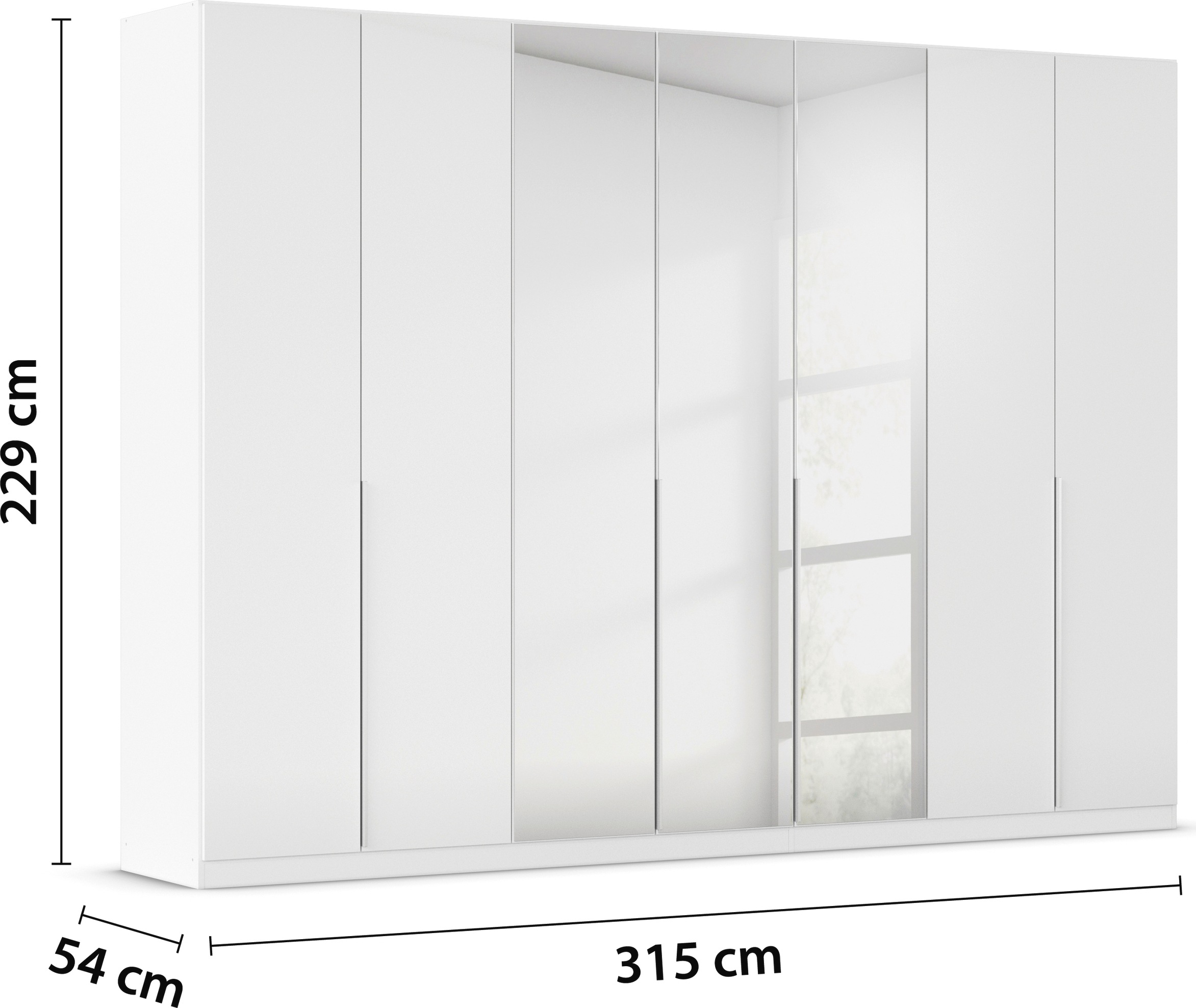 rauch Drehtürenschrank »Kleiderschrank Schrank Garderobe AGORDO mit Dekor- oder Hochglanzfront«, (in zwei Griff-Farben), durchdachte Innenausstattung, in 6 Breiten und 2 Höhen MADE IN GERMANY