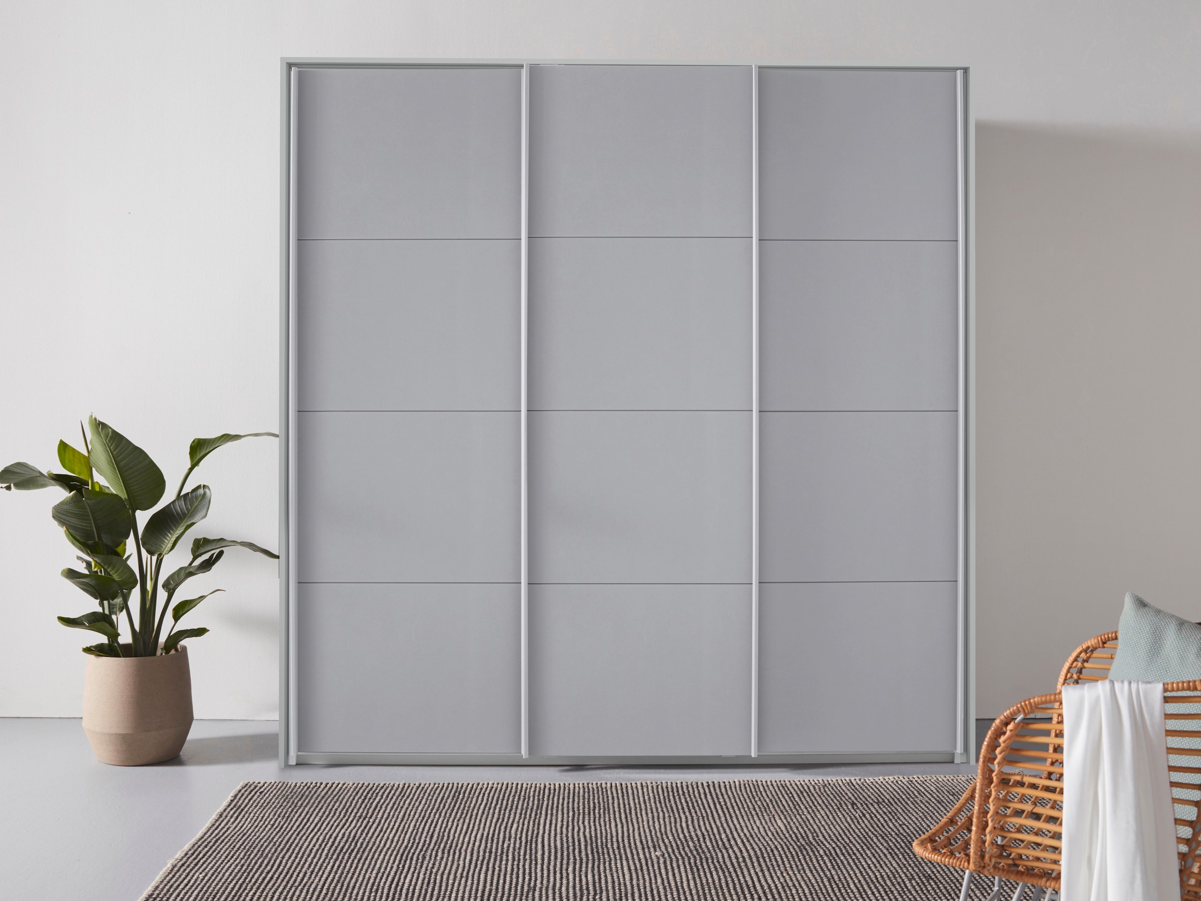 OTTO home Kleiderschrank »Mehrzweckschrank Aktenschrank Möbel Mietswohnung Schlafzimmer OTELI« Breiten 211/278/323/368 cm Höhen 214/233 cm,  inkl. Passepartout optional mit Beleuchtung MADE IN GERMANY