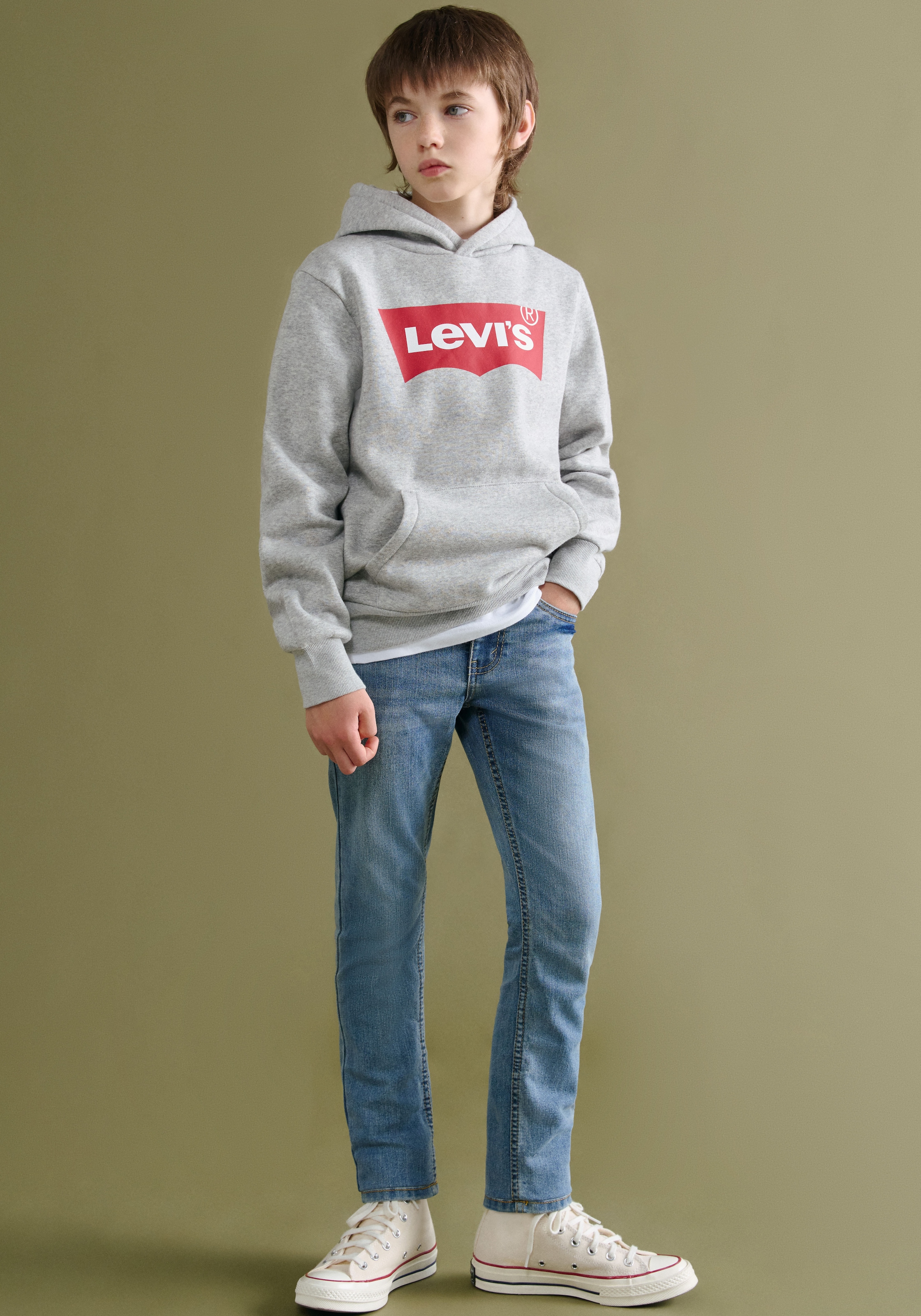 Levi's® Kids Kapuzensweatshirt »LVB BATWING PULLOVER HOODIE«, for BOYS