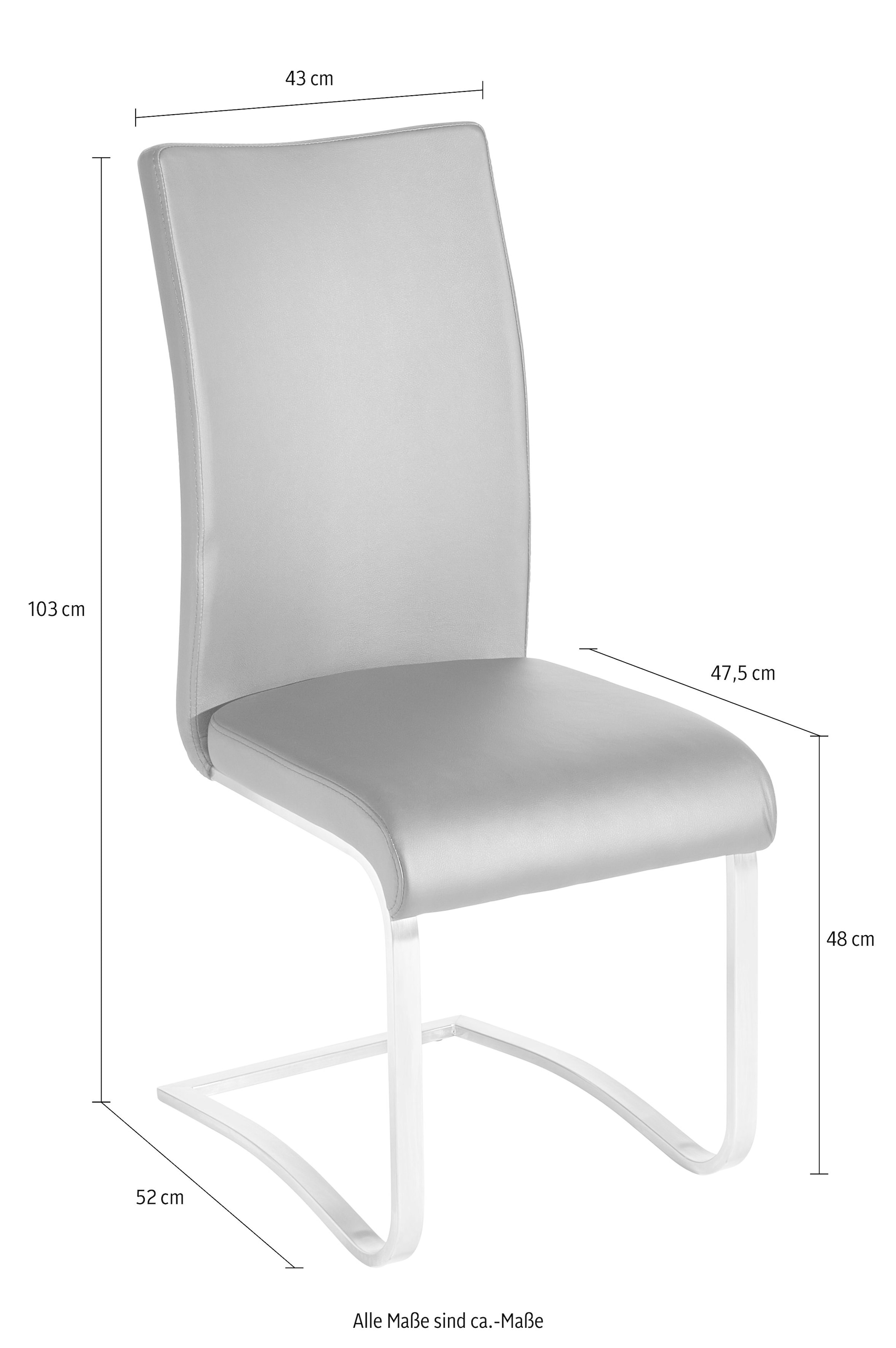 MCA furniture Rechnung bis kaufen Freischwinger (Set), belastbar 6er-Set, Kg »Arco«, Stuhl 130 6 St., Kunstleder, 4er-, 2er-, auf