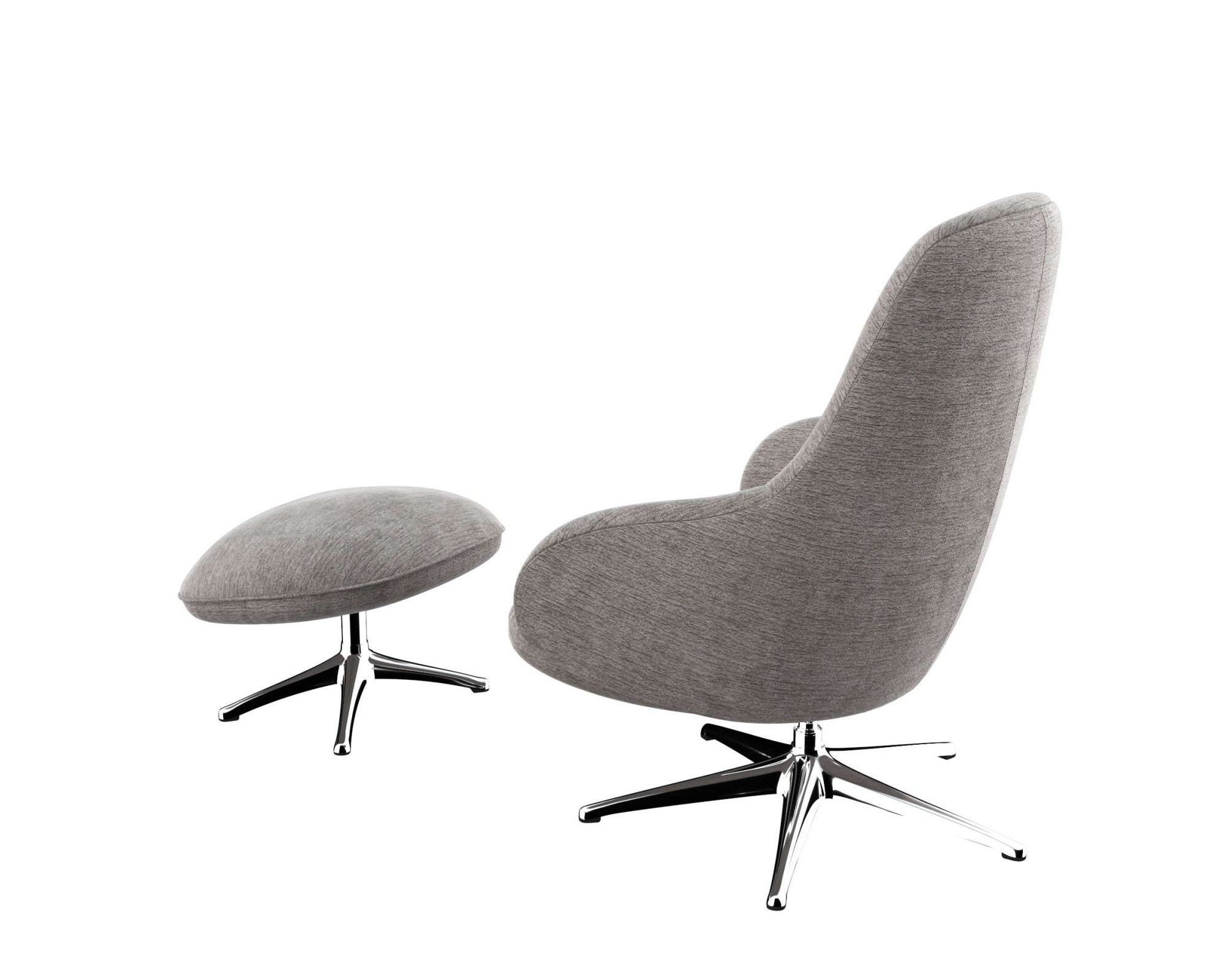 FLEXLUX Drehsessel »Falcone, TV-Loungesessel, Fernsehsessel, Polstersessel,«, Liegefunktion, drehbar, Fuß Alu