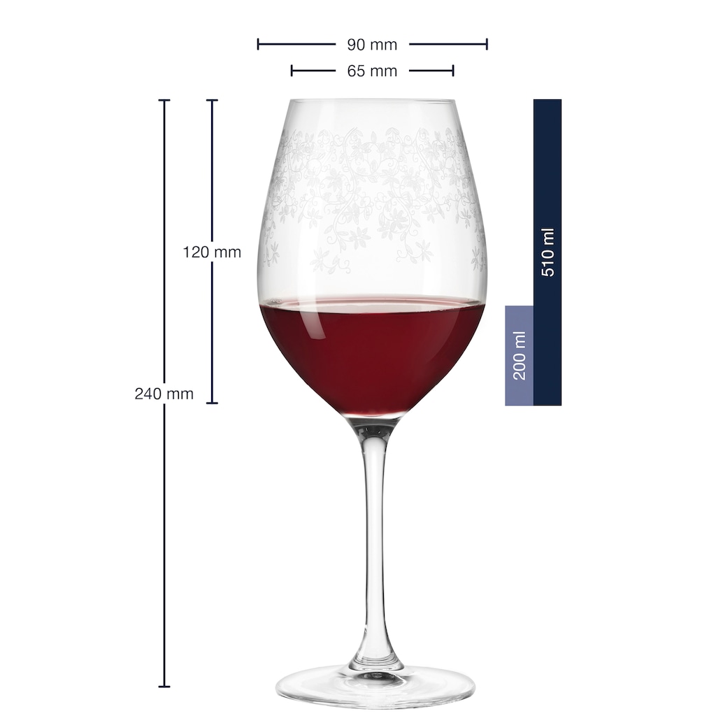 LEONARDO Weinglas »Chateau«, (Set, 6 tlg.), 510 ml, Teqton-Qualität, 6-teilig