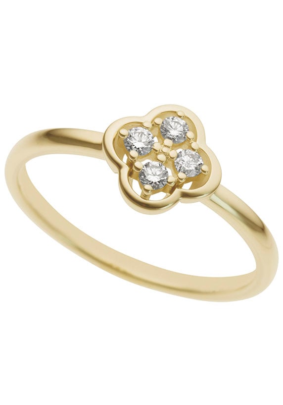 Firetti Diamantring »Schmuck Geschenk Gold 333 Damenring Goldring Diamant Blume«, mit Brillanten