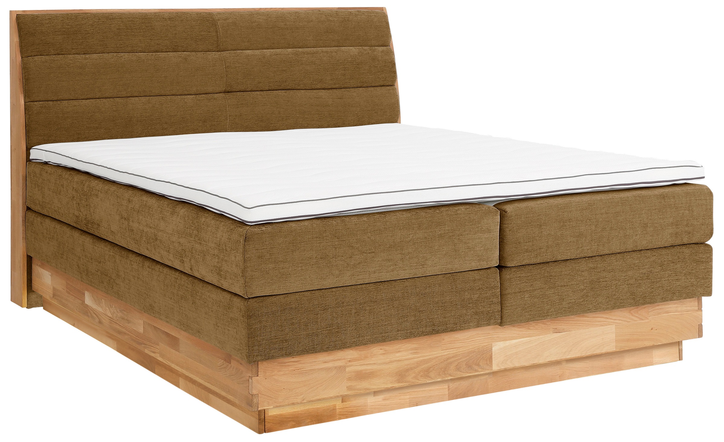 OTTO products Boxspringbett »Jenna«, ohne LED-Beleuchtung, mit zertifizierten, recycelten Bezugsstoffen