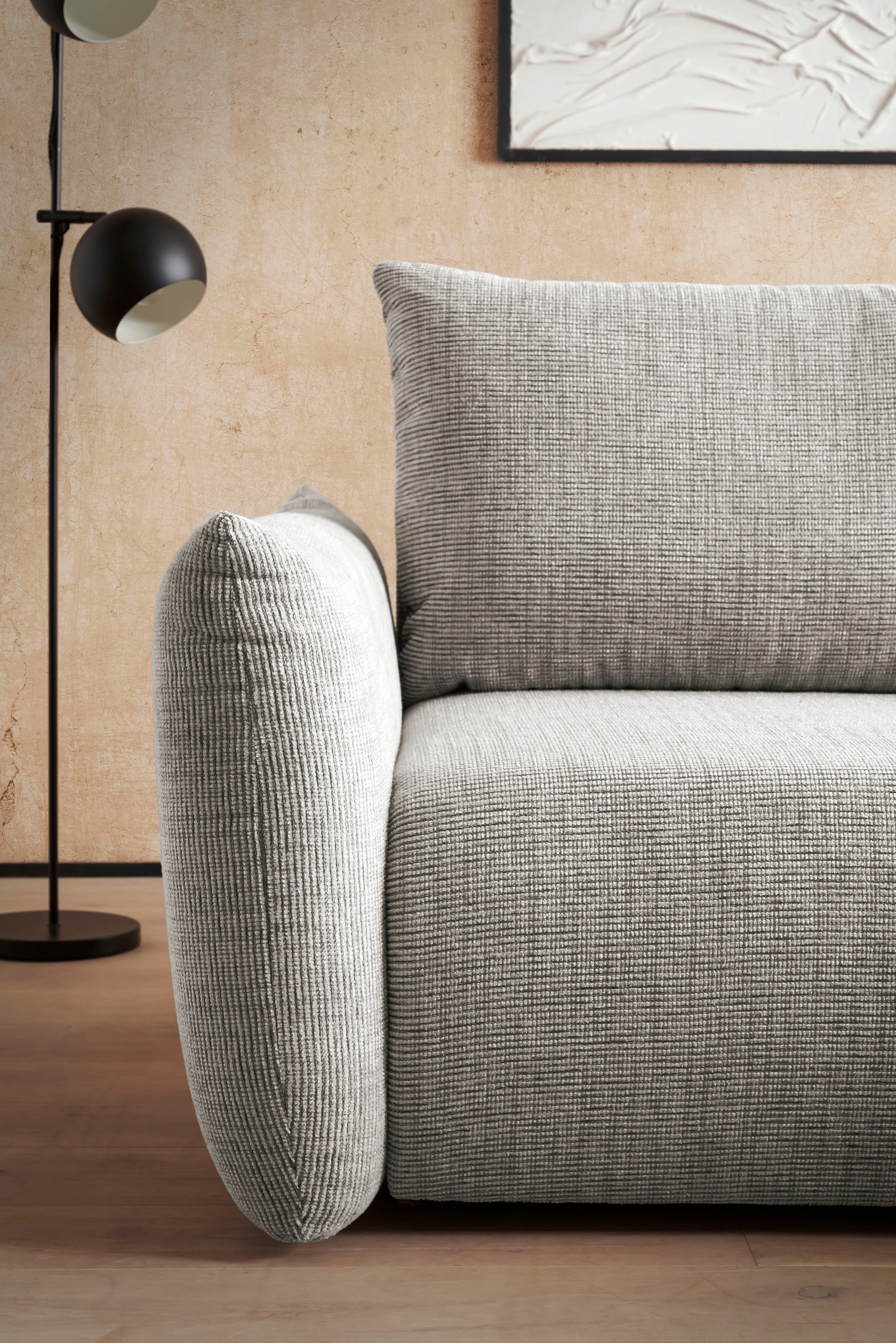 INOSIGN Ecksofa »MAVAS Schlafsofa mit Bettkasten, L-Form,«, ca.257/127cm (Liegefläche 212/145 cm), Cord, Chenille, Struktur