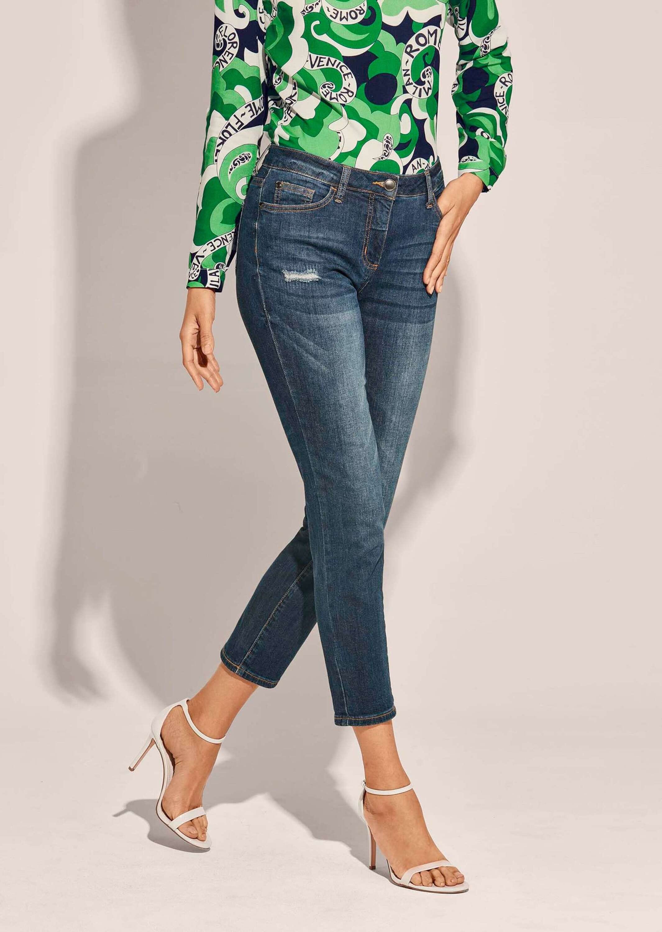 MADELEINE Bequeme Jeans »Jeans Verkürzte Jeans mit Used-Effekt«