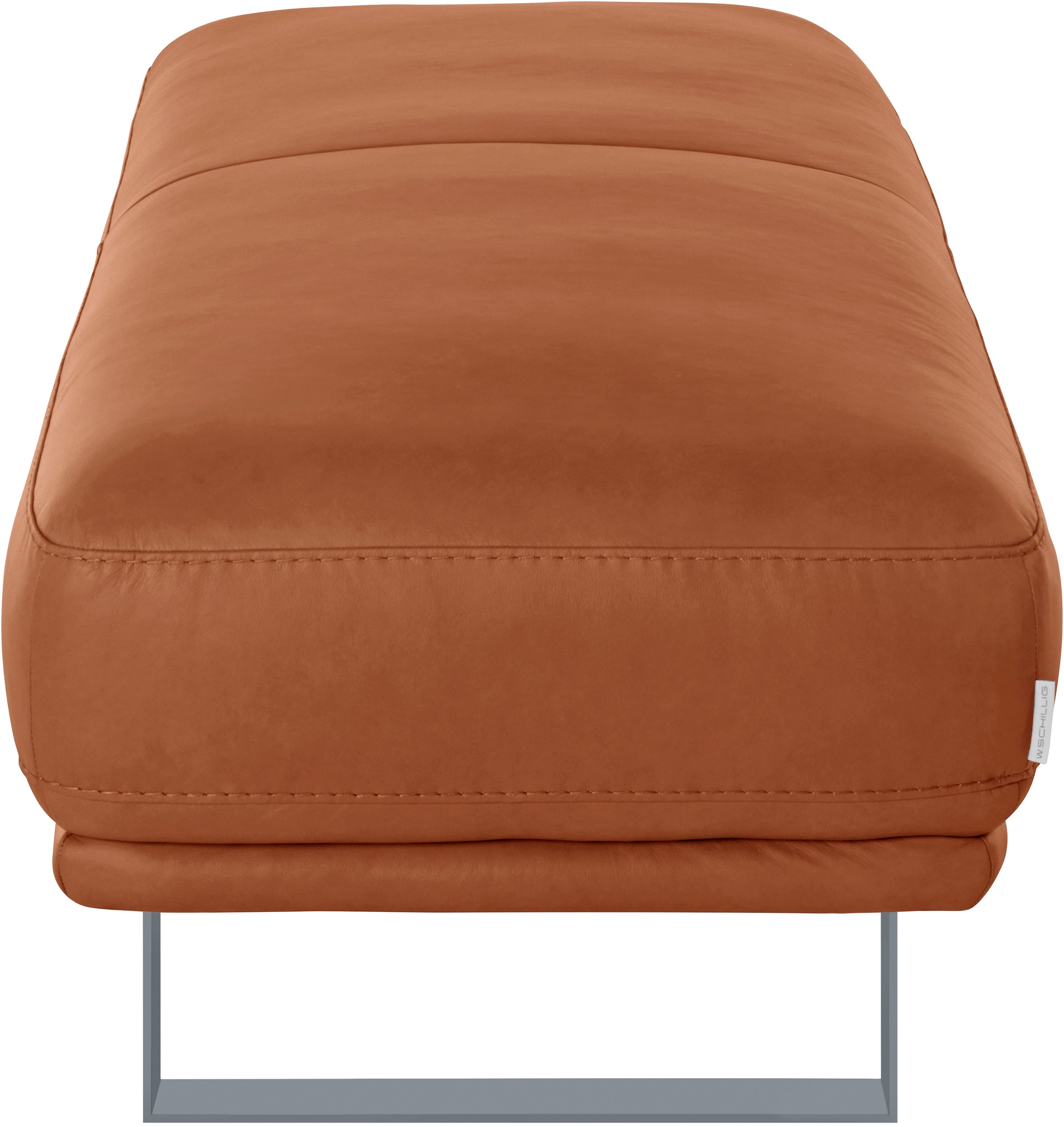 W.SCHILLIG Hocker »montanaa«, mit Metallkufen in Silber matt, Breite 141 cm