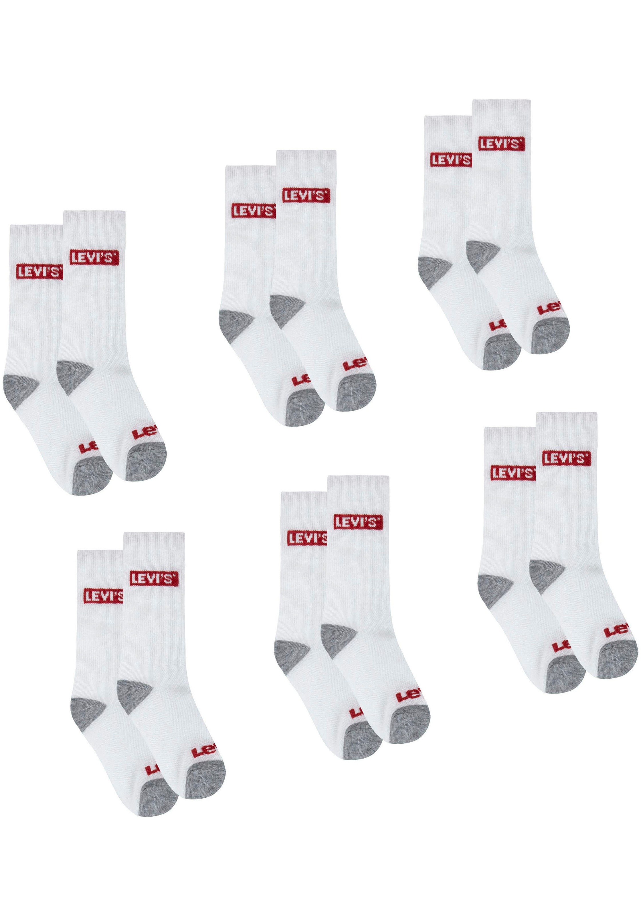 Levi's® Kids Socken »LHN BOX TAB HIGH CUT 6PK«, (Packung, 6 Paar), UNISEX