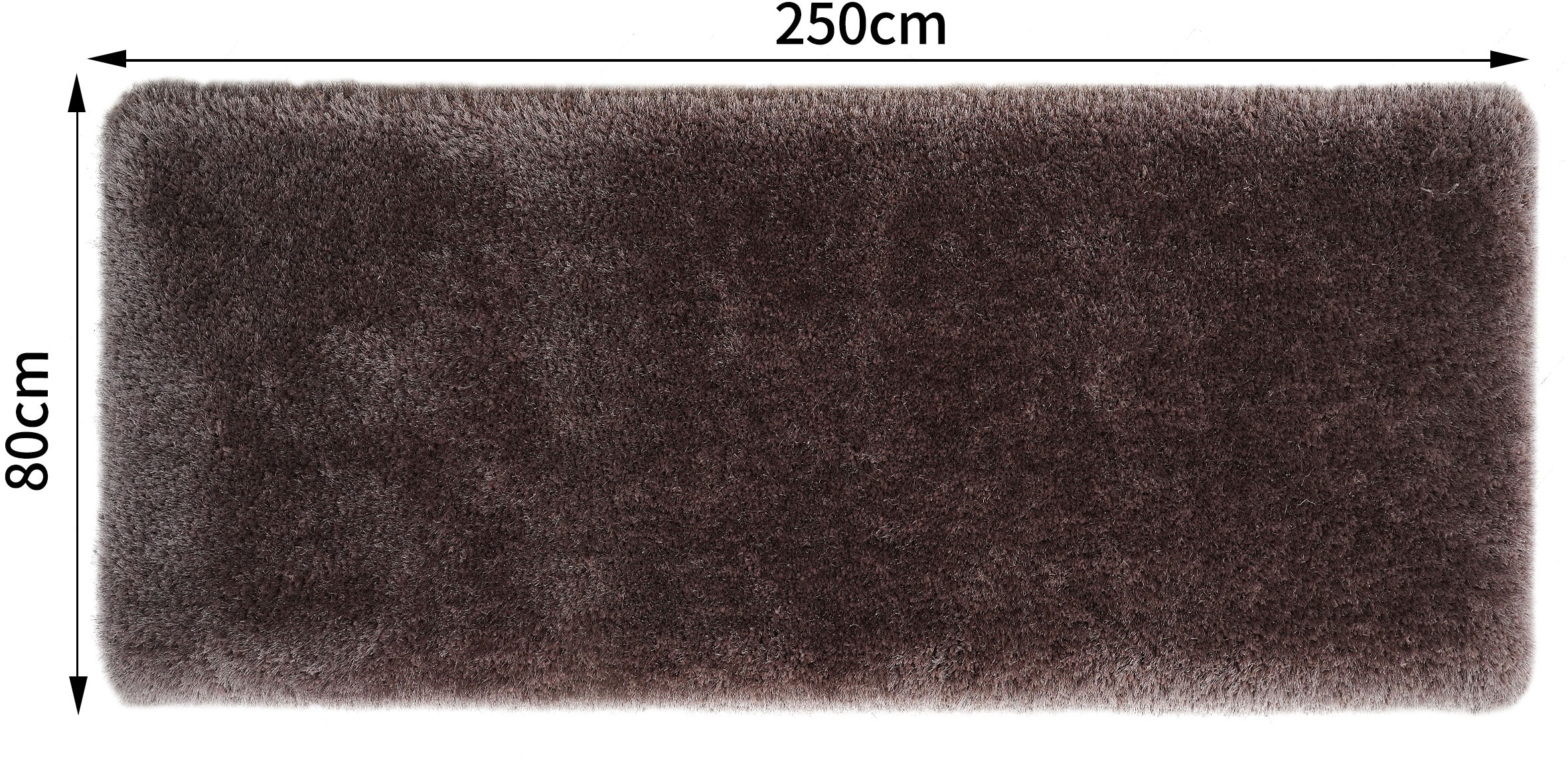 Guido Maria Kretschmer Home&Living Hochflor-Läufer »Micro exclusiv Teppich, sehr hoher Flor, weich durch Mikrofaser«, rechteckig, 78 mm Höhe, weich, Microfaser, unifarben, Schlafzimmer, Wohnzimmer, Esszimmer