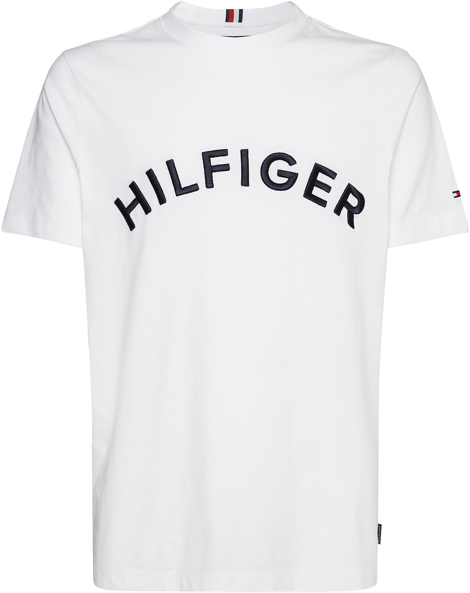 Tommy Hilfiger Rundhalsshirt »HILFIGER ARCHED TEE«, mit 3D-Stickerei auf  der Brust bei ♕