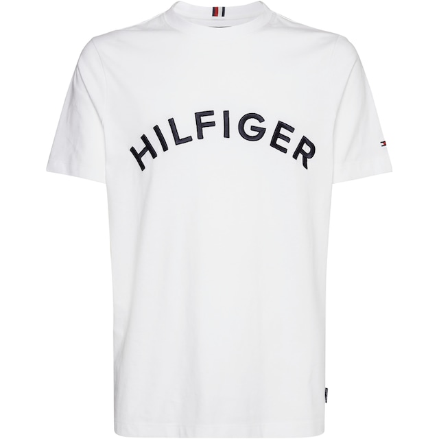 Tommy Hilfiger Rundhalsshirt »HILFIGER ARCHED TEE«, mit 3D-Stickerei auf  der Brust bei ♕
