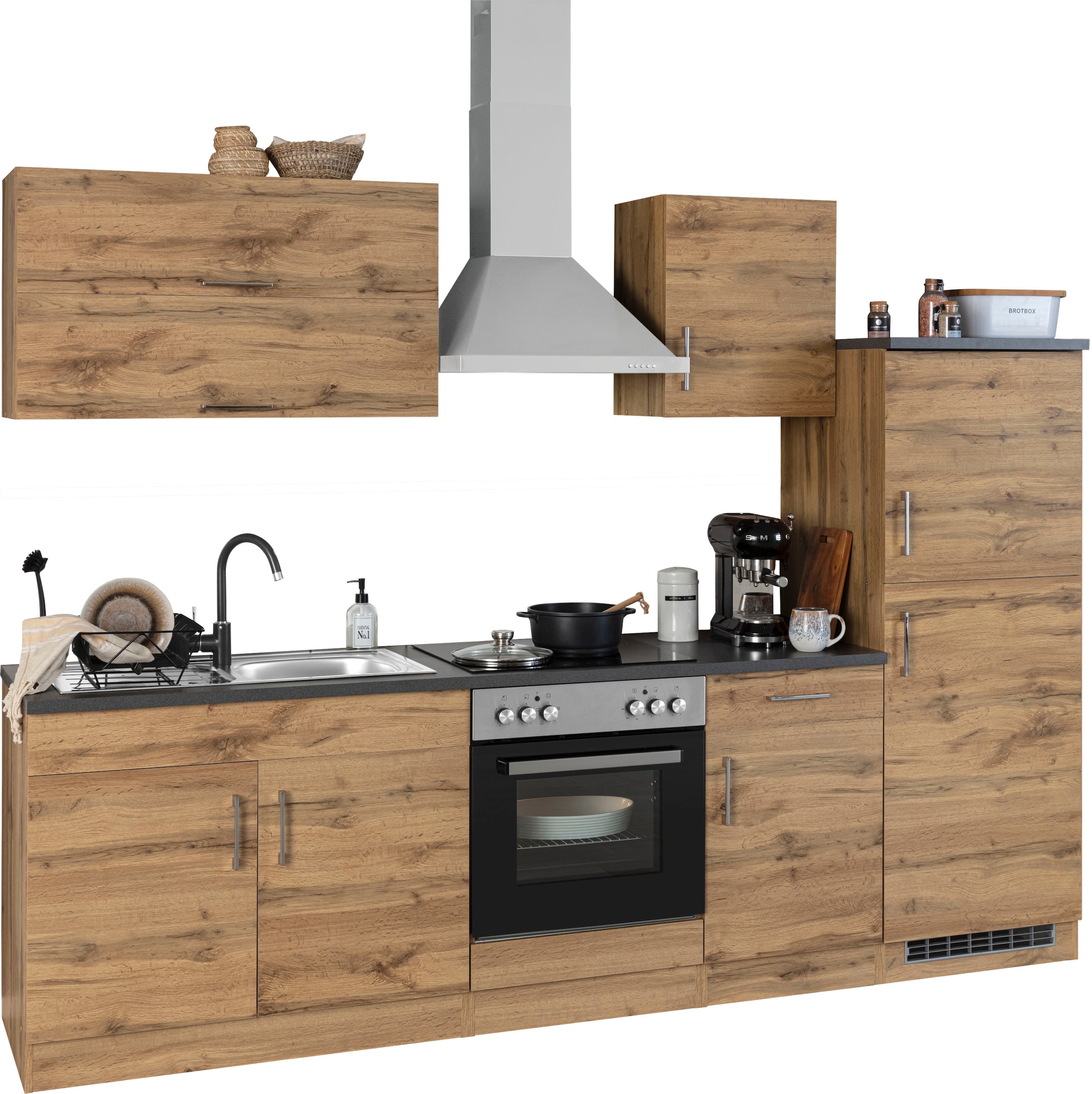 KOCHSTATION Küchenzeile »KS-Colmar« ohne E-Geräte, Breite 270 cm