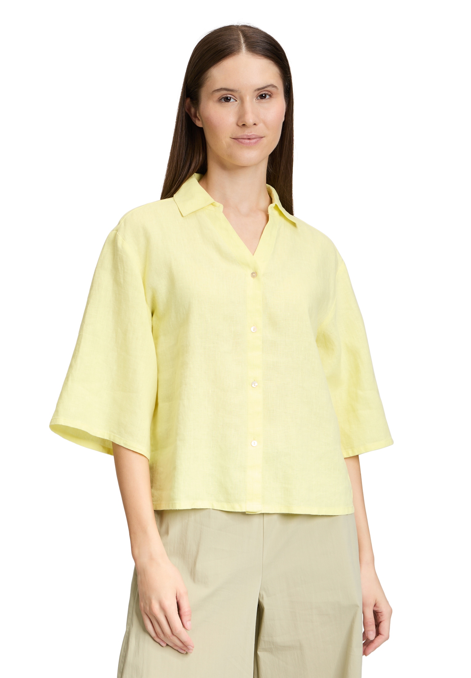Cartoon Klassische Bluse »Leinenbluse mit Kragen«