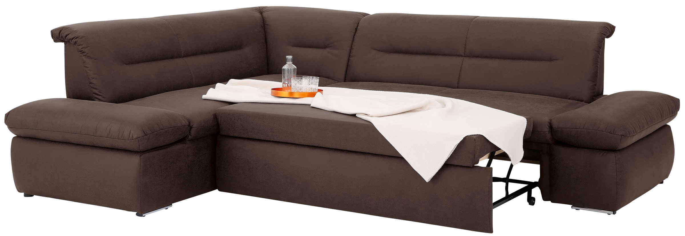 INOSIGN Ecksofa »Avesa L-Form«, Wahlweise mit Arm- und Bettfunktion, B/T/H: 275/211/80 cm