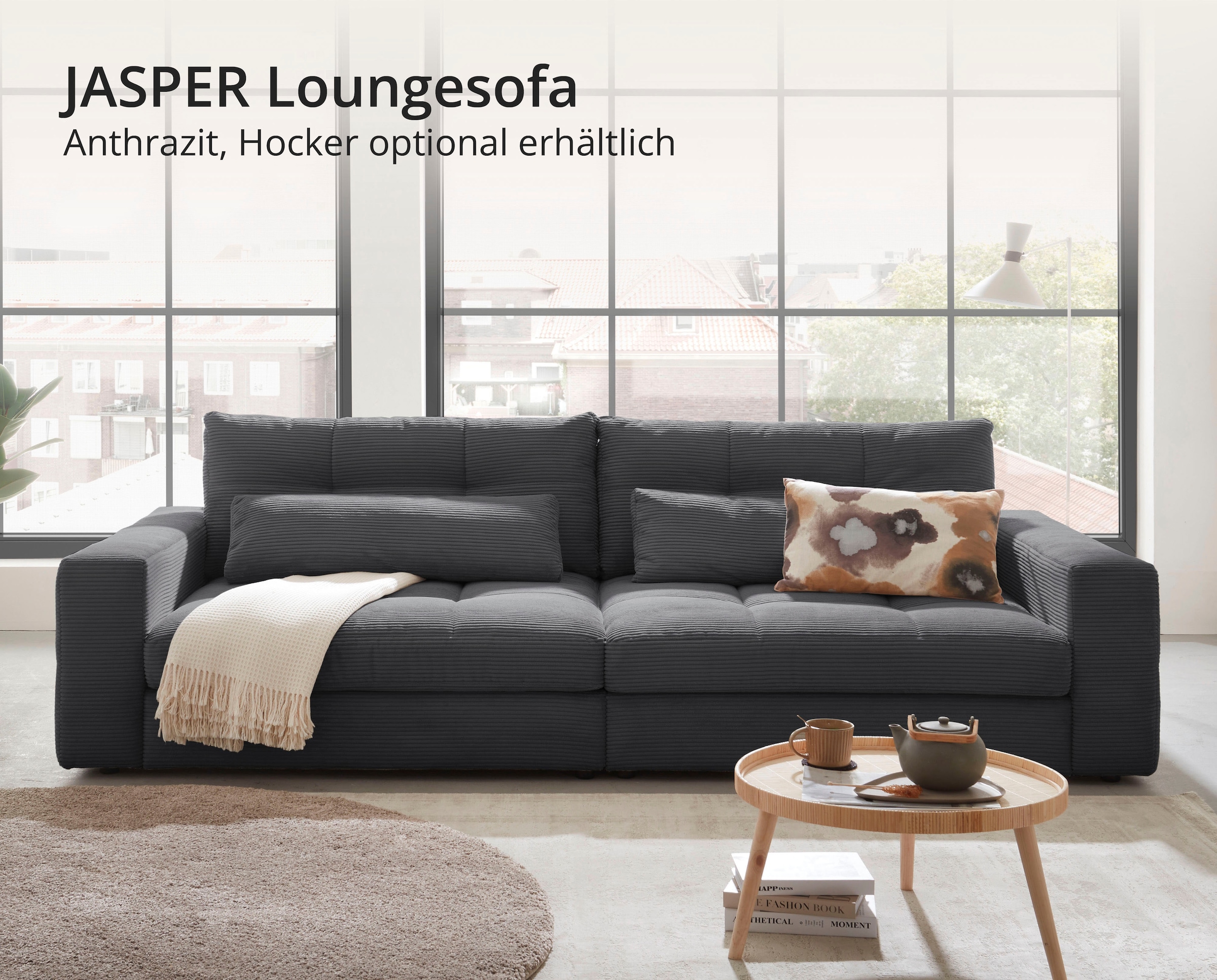 ED EXCITING DESIGN 3-Sitzer »Jasper Mega-Sofa, bequem, viel Platz, Breite 265cm, Tiefe 122cm«