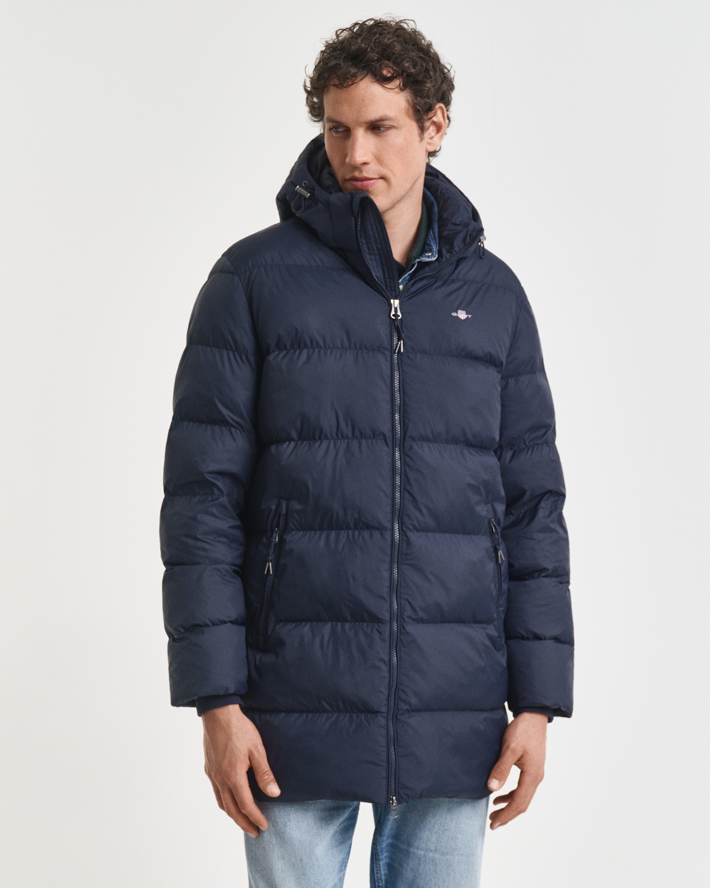 Gant Steppmantel »ACTIVE CLOUD MID LENGTH« Puffermantel, regular fit, abnehmabre Kapuze, 2-Wege-Reißverschluss