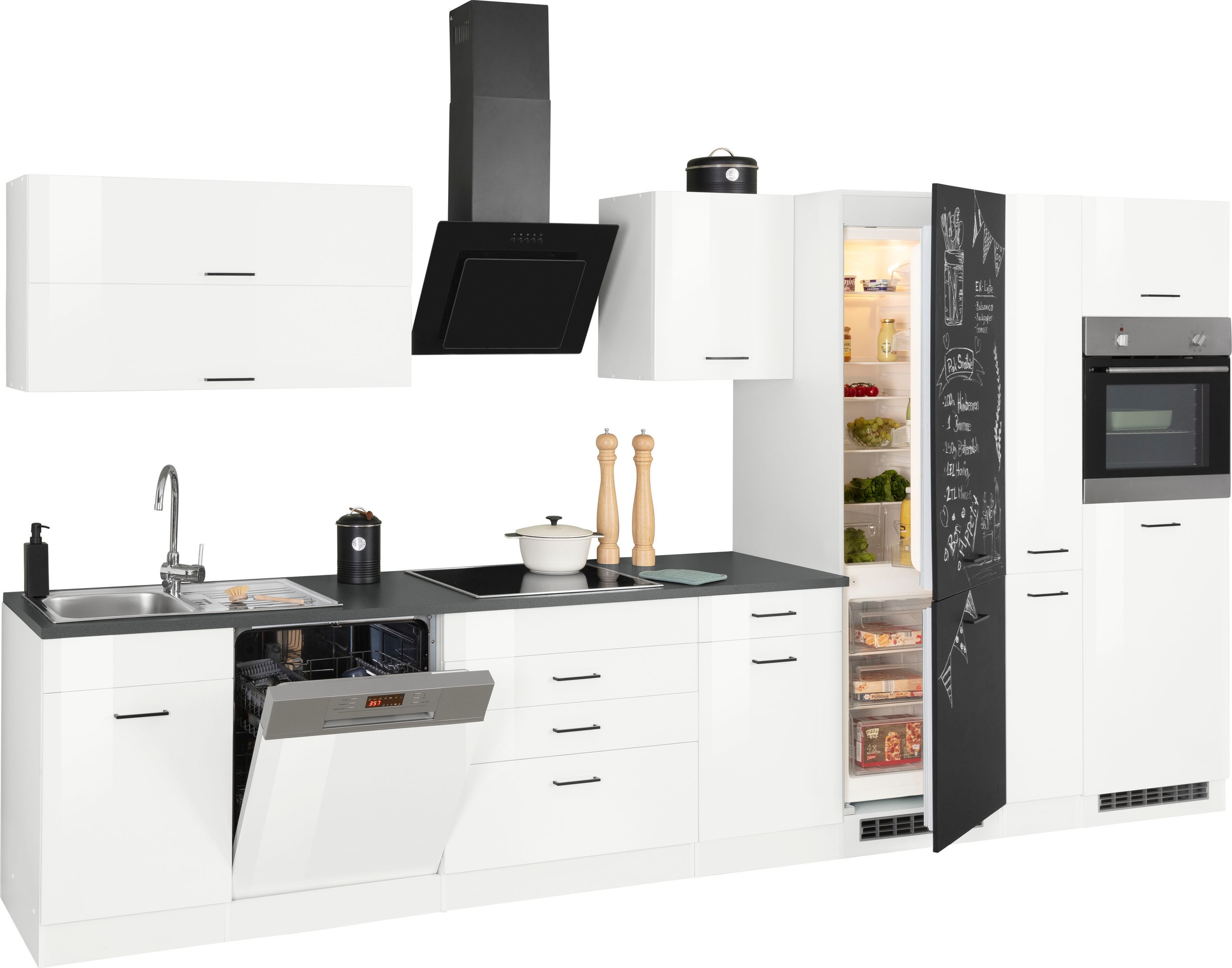 KOCHSTATION Küchenzeile »KS-Trier« ohne E-Geräte, Breite 390 cm