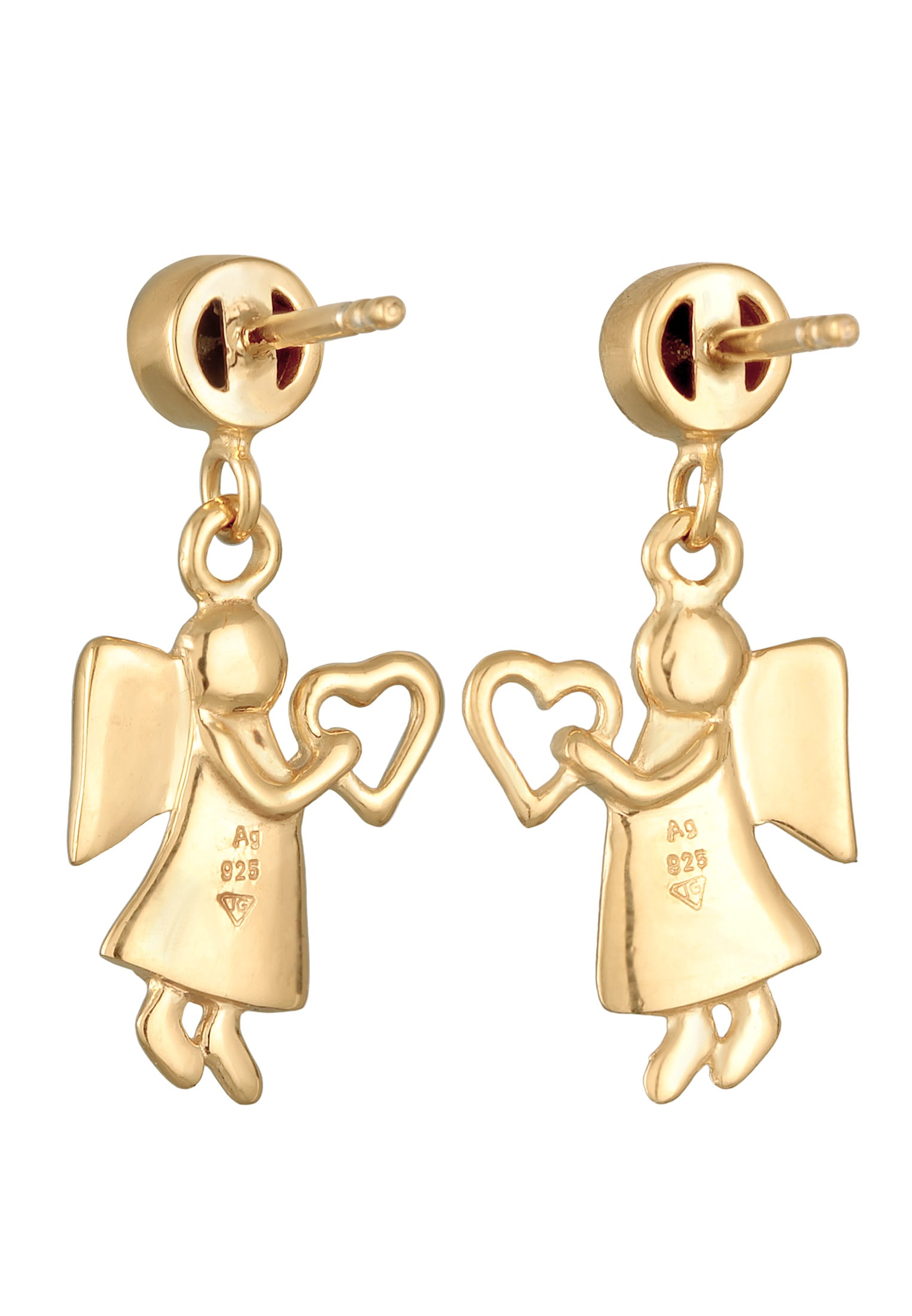 Elli Paar Ohrstecker »Ohrringe Elli Ohrringe Engel Herz Talisman Kristalle 925 Silber«