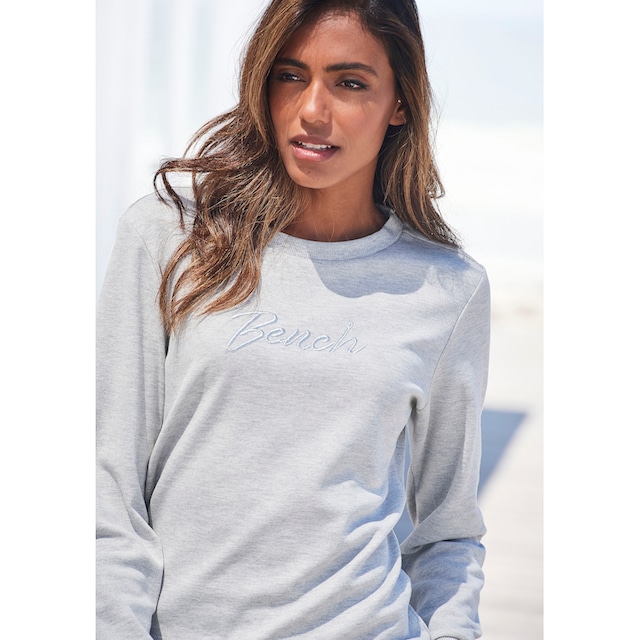 Bench. Loungewear Sweatshirt »Loungeshirt«, mit Logostickerei, Loungewear,  Loungeanzug bei ♕