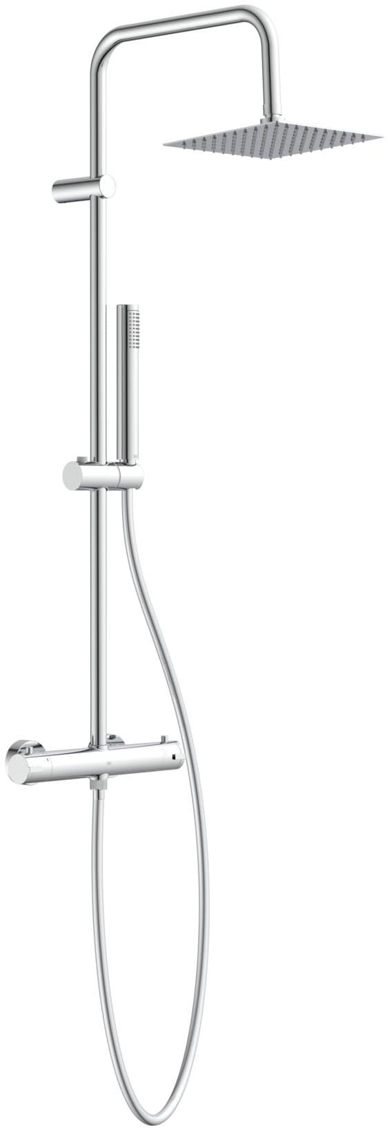 welltime Brausegarnitur »Porto« Duschsystem inkl. Thermostat mit Sicherheitssperre bei 38 °C., 