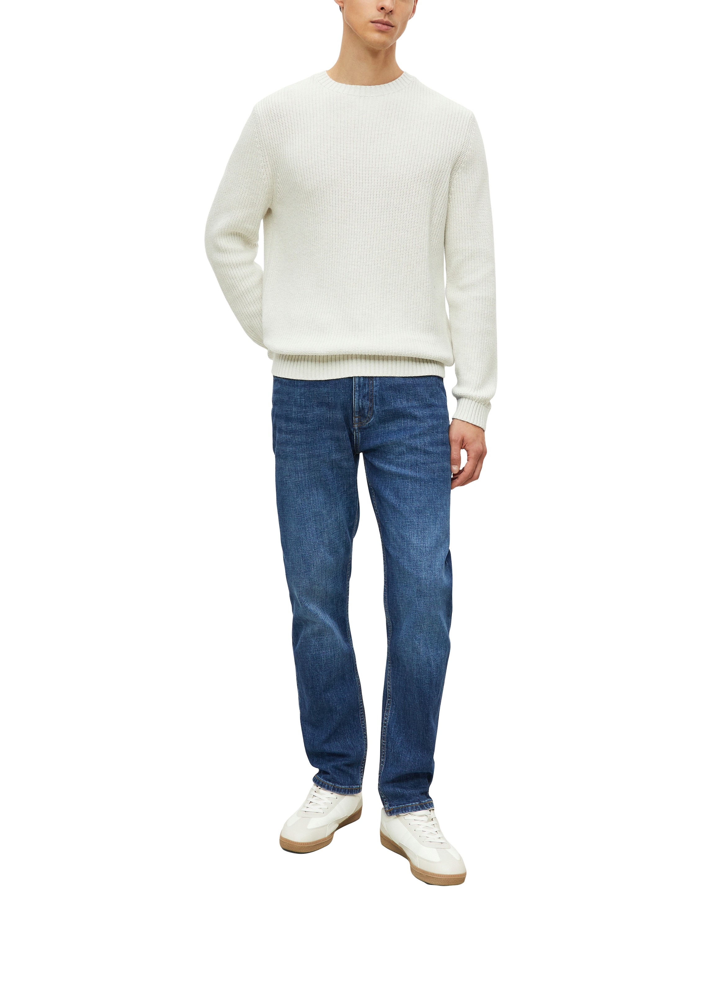 s.Oliver Strickpullover Langarmpullover mit Rundhals / Baumwolle