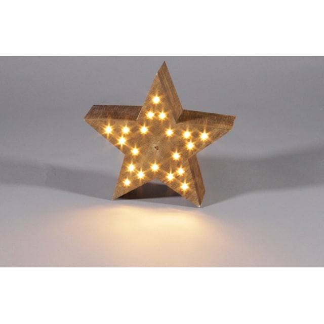 LED Stern »Weihnachtsstern, Weihnachtsdeko«, aus Holz, Ø ca. 20 cm online  kaufen | mit 3 Jahren XXL Garantie