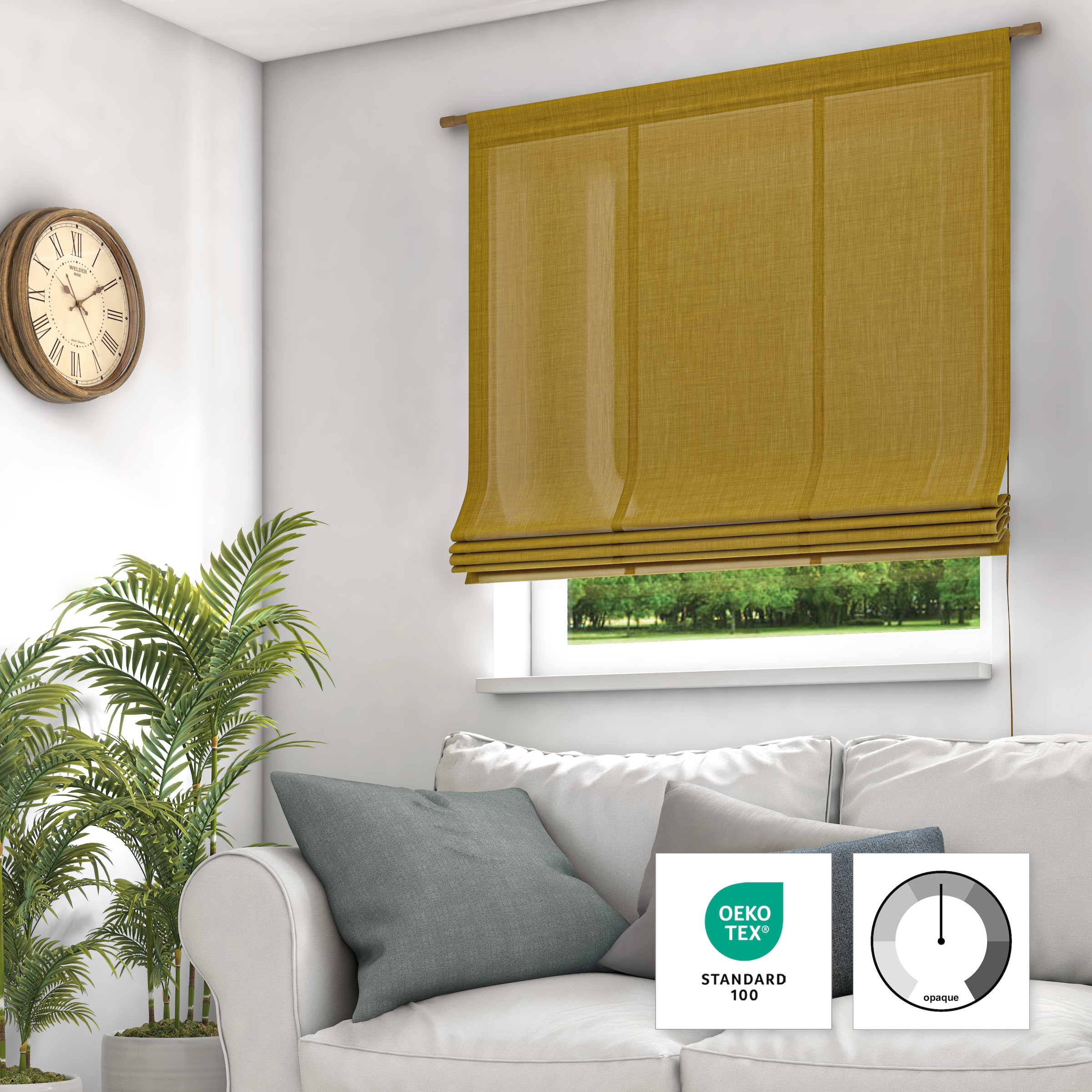 Neutex for you! Raffrollo »Mara-ECO« mit Stangendurchzug freihängend