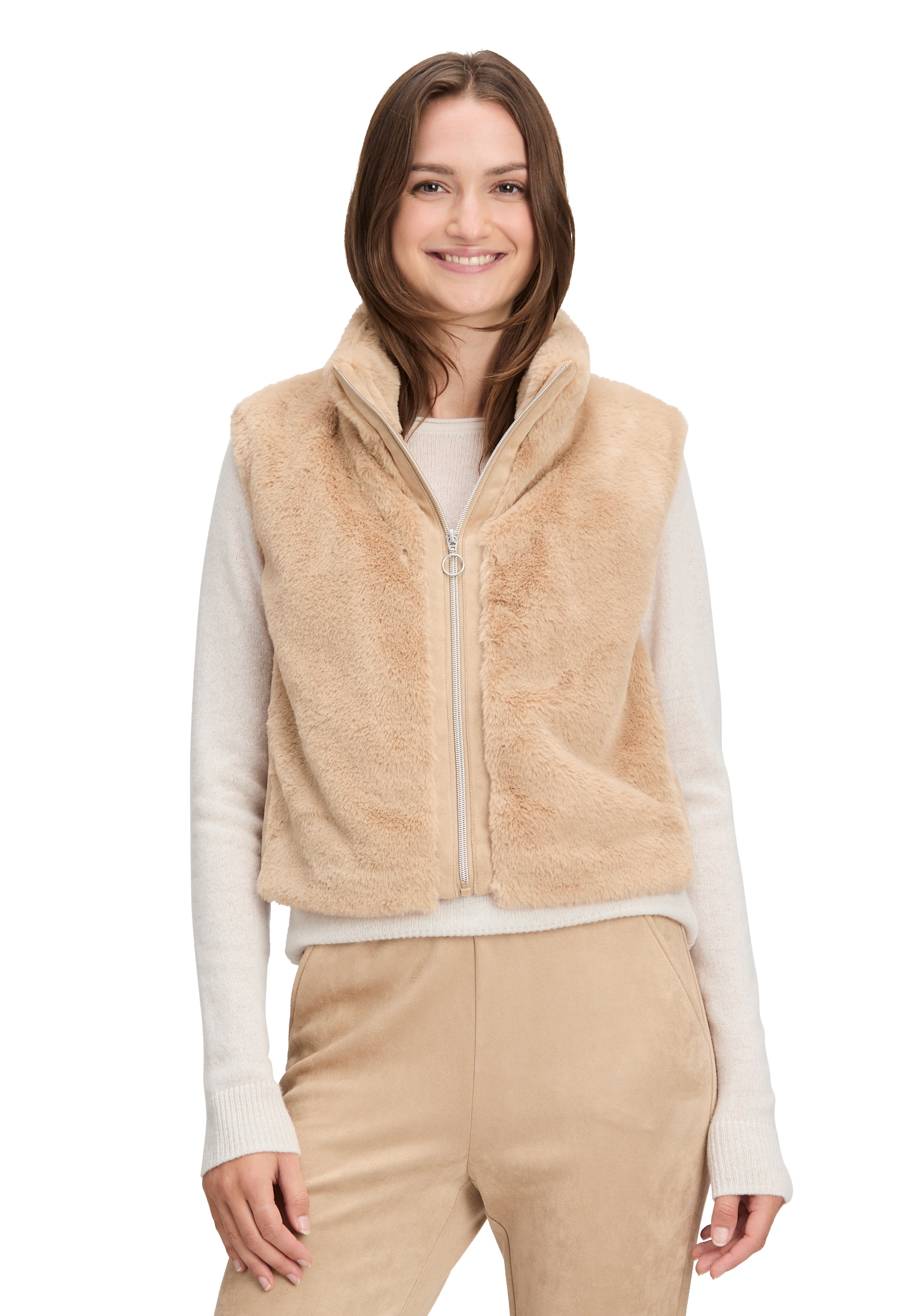 Betty Barclay Fellimitatweste »Plüschweste mit Reißverschluss«