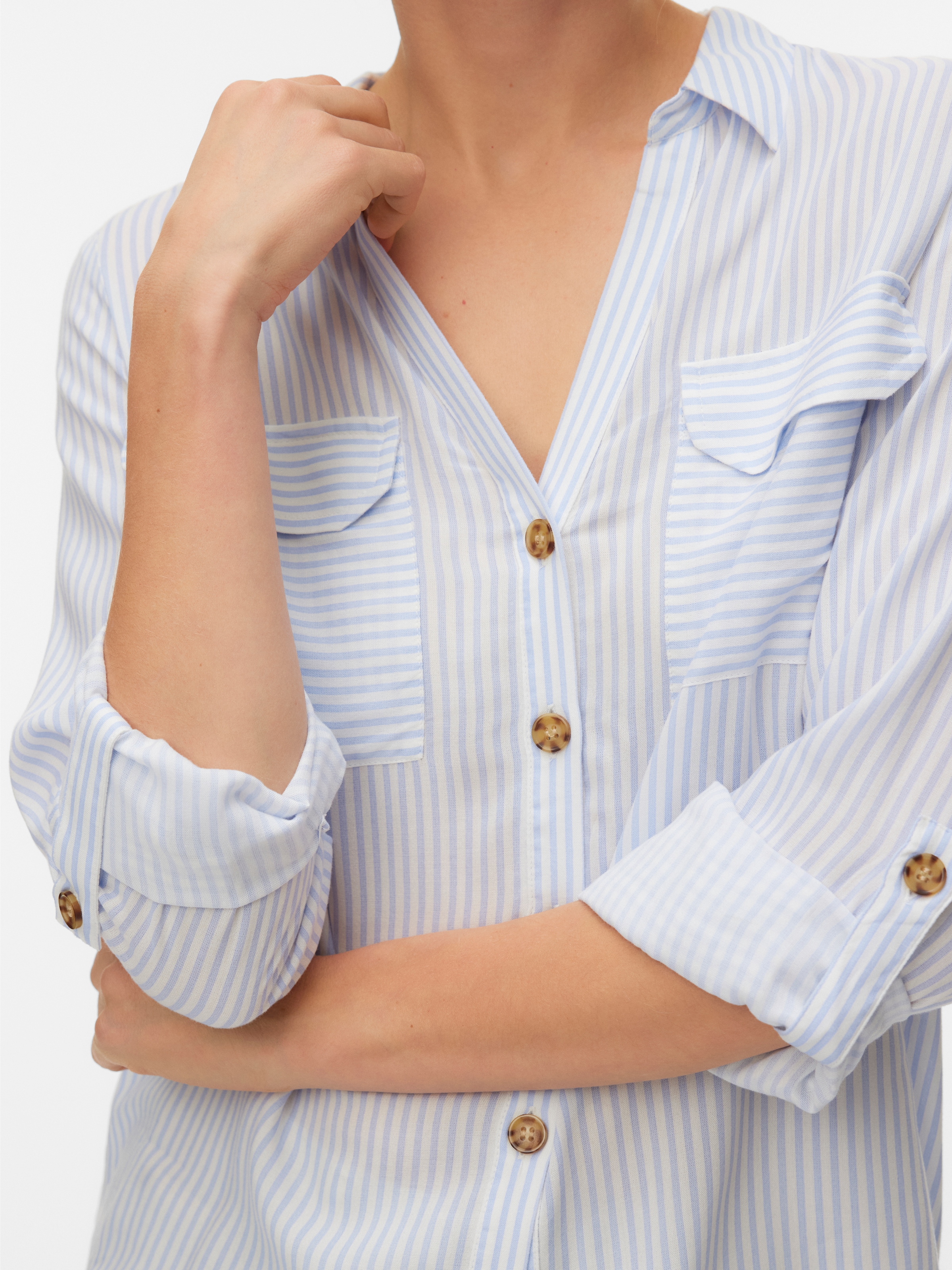 Vero Moda Hemdbluse »VMBUMPY L/S SHIRT NEW WVN GA NOOS« Viskose, regular fit