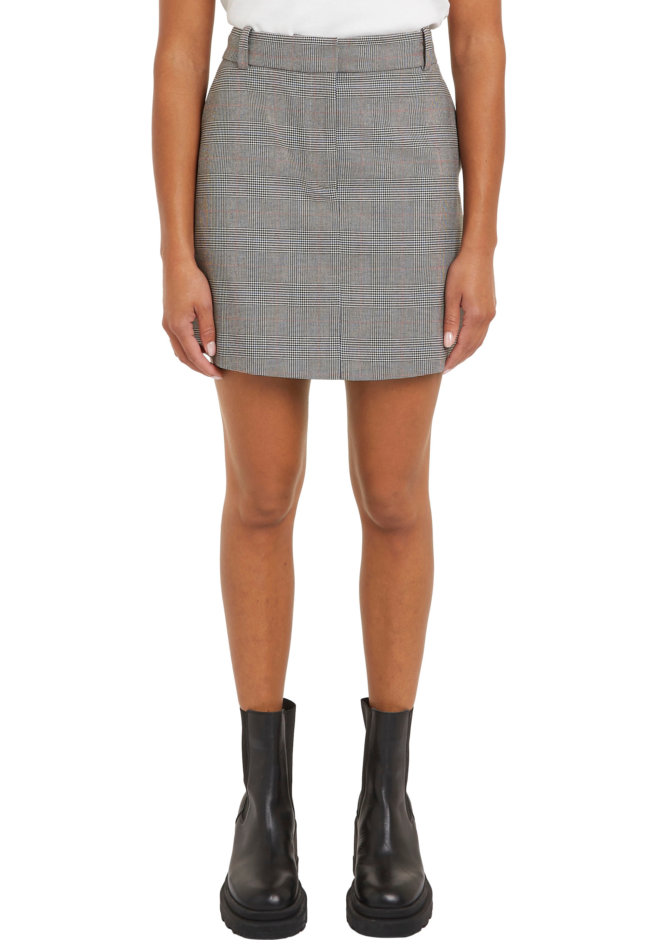 Tommy Hilfiger Bleistiftrock »POW CHECK SHORT SKIRT«, (Global Serie TH WOMEN), Webrock im Karodessin