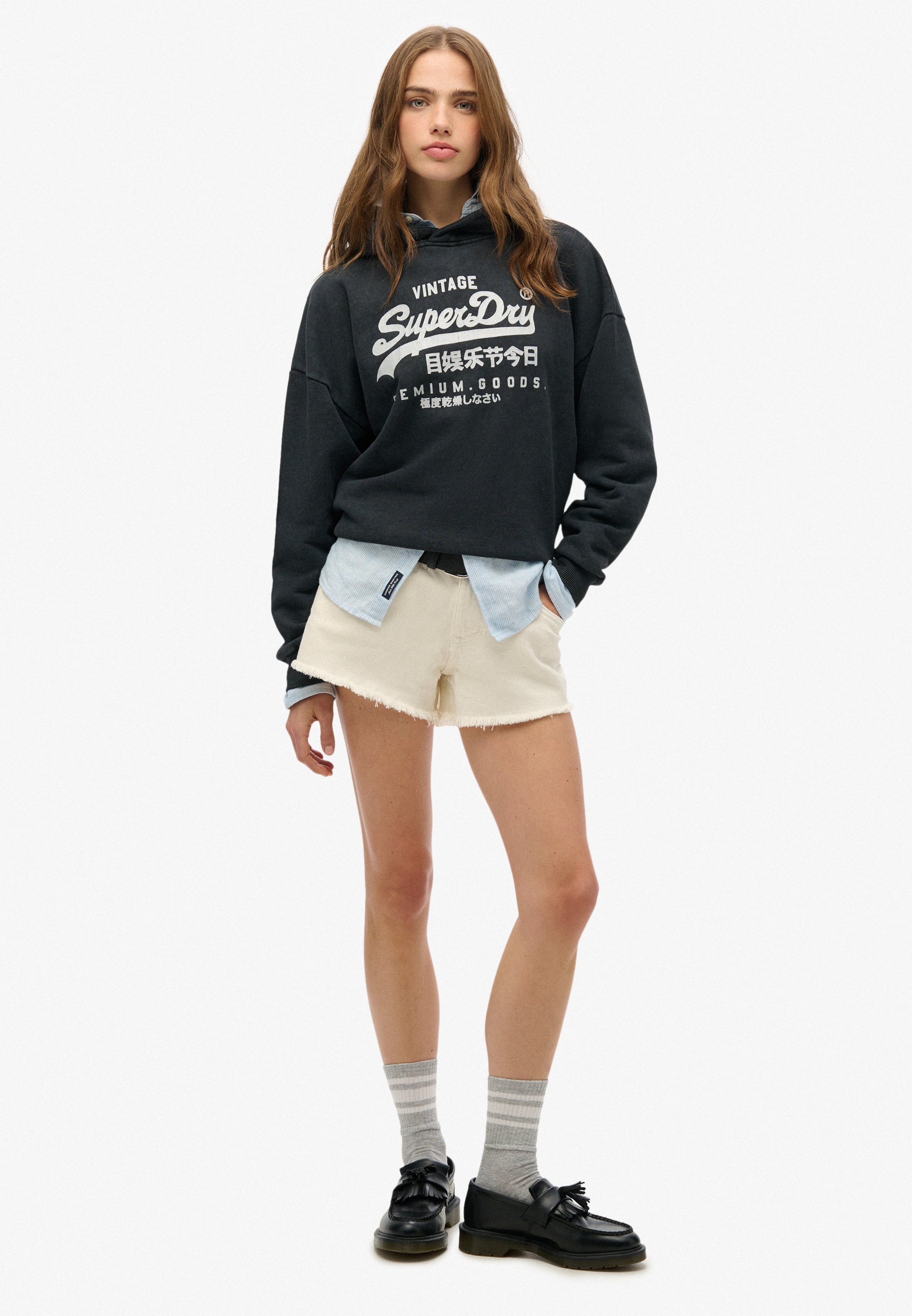 Superdry Kapuzensweatshirt »VL METALLIC RELAXED HOOD«
