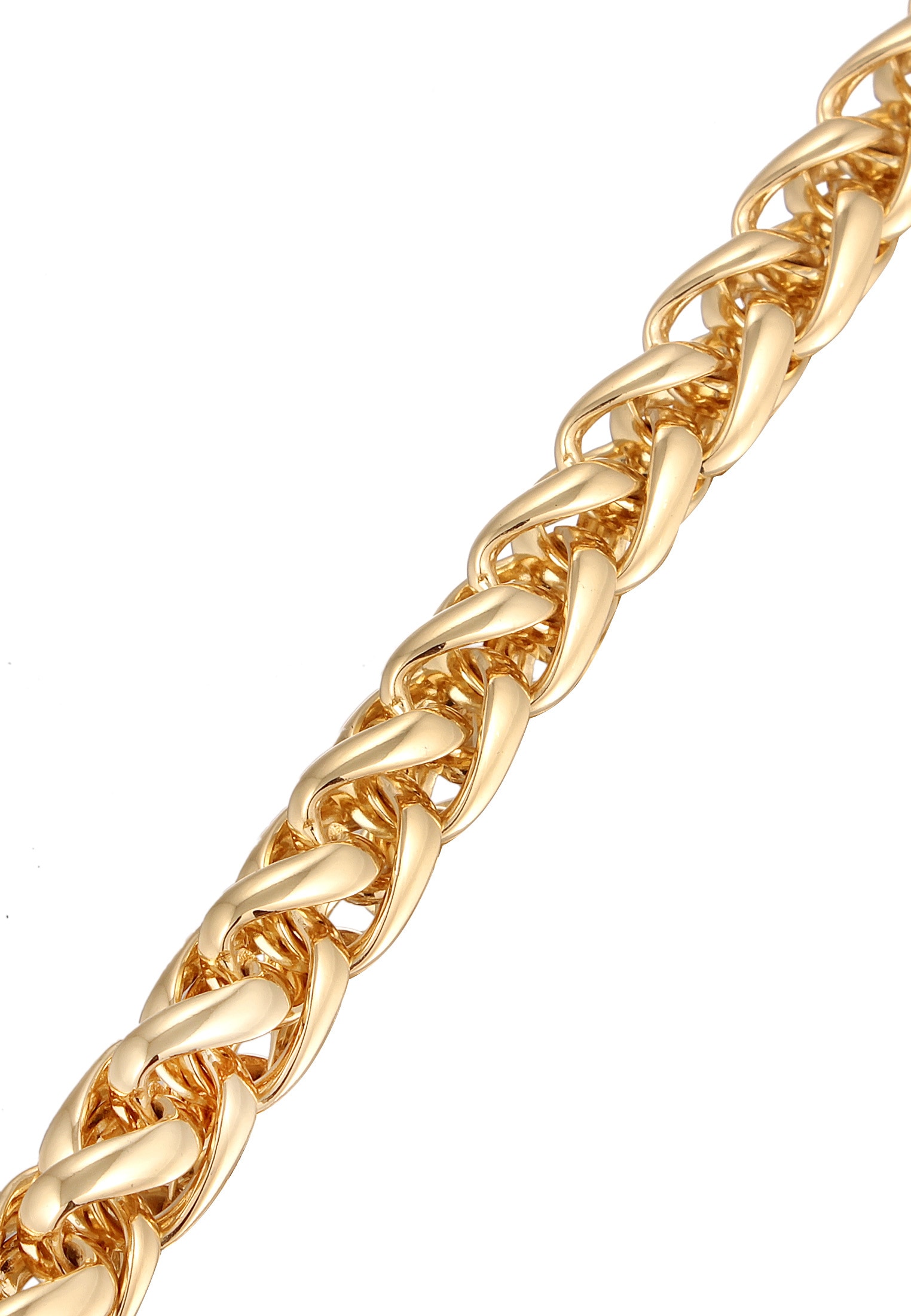 Elli Armkette »Armband Zopfkette Ringverschluß Farbe Gold für Damen«
