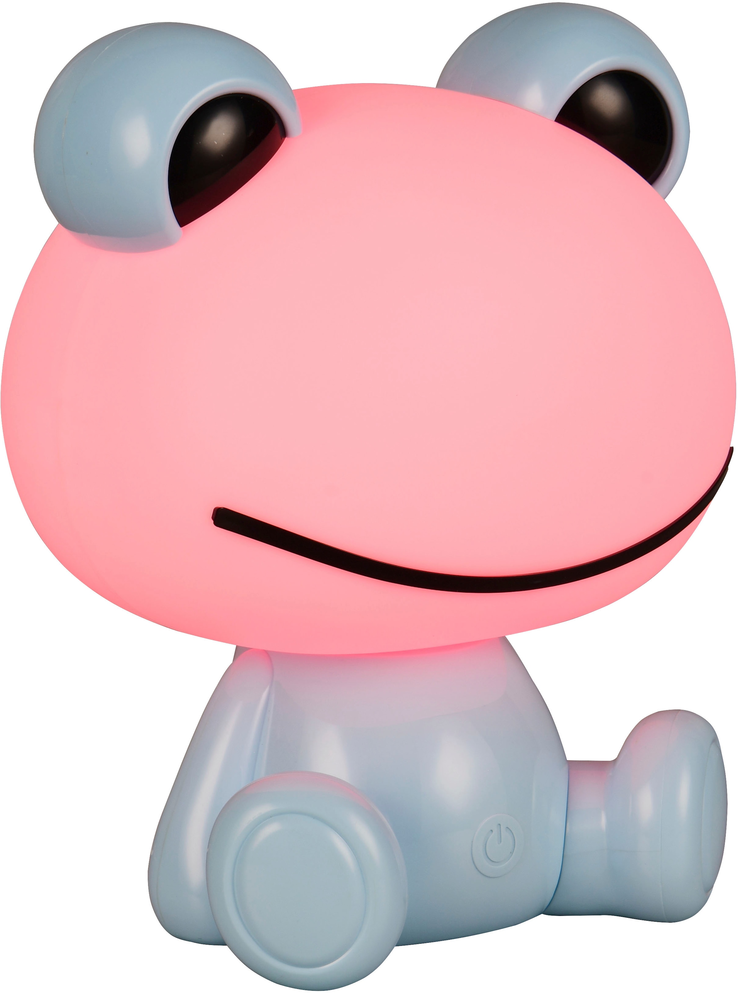 REALITY Leuchten LED Tischleuchte »HOPPER, Kinderzimmer Tischleuchte Nachttischleuchte Frosch Optik, RGB« LED-Board 1 Stk. RGB | Warmweiß 0,3W 30 Lumen warmweiß 3000K, RGB Farbwechsel Modus, USB-Anschluss