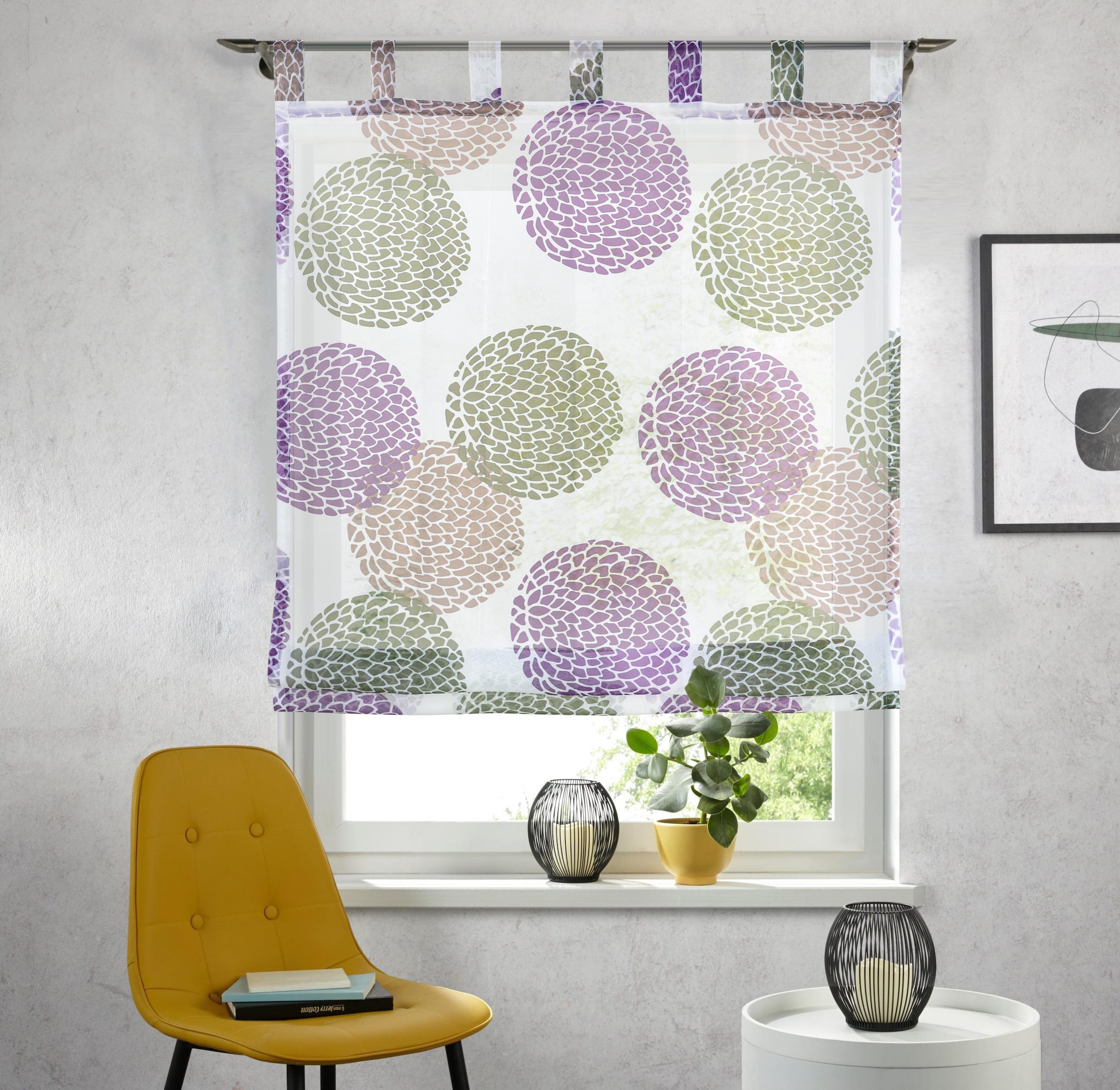 OTTO home Raffrollo »Belem« mit Schlaufen Transparent, Voile, Polyester