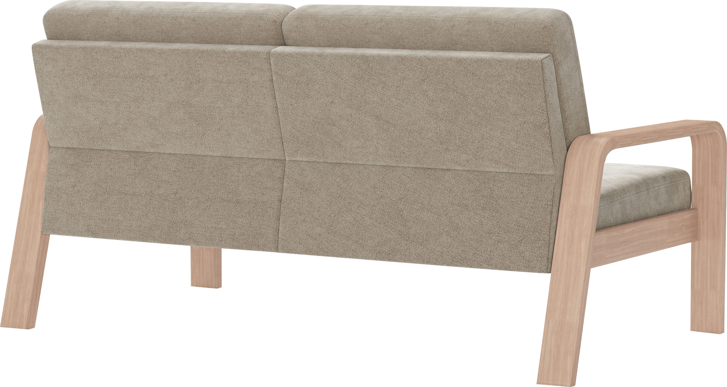 sit&more 2,5-Sitzer »Kolding«, Armlehnen aus Buchenholz in natur, verschiedene Bezüge und Farben