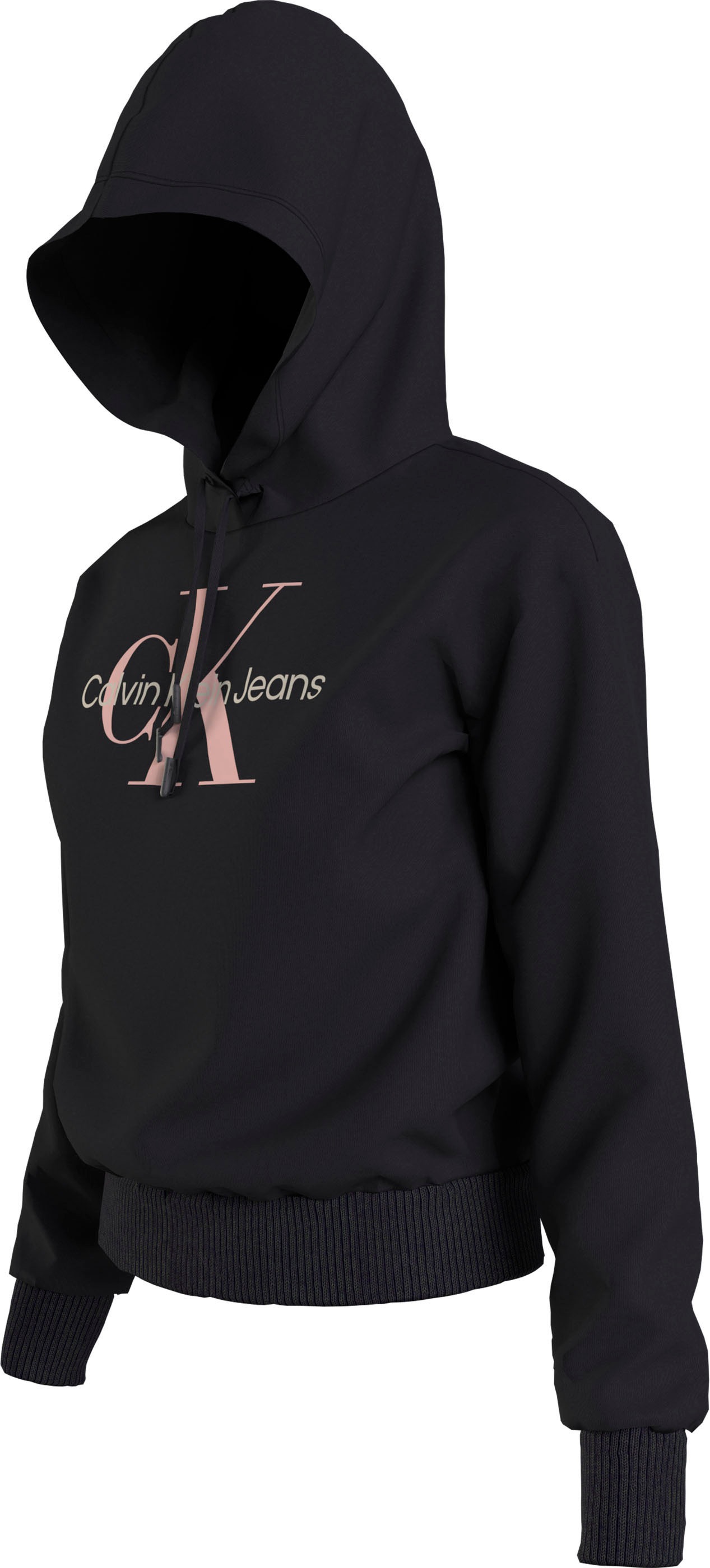 Calvin Klein Jeans Plus Kapuzensweatshirt »PLUS ICONIC MONOLOGO HOODIE«,  mit weichen Rippbündchen bei ♕