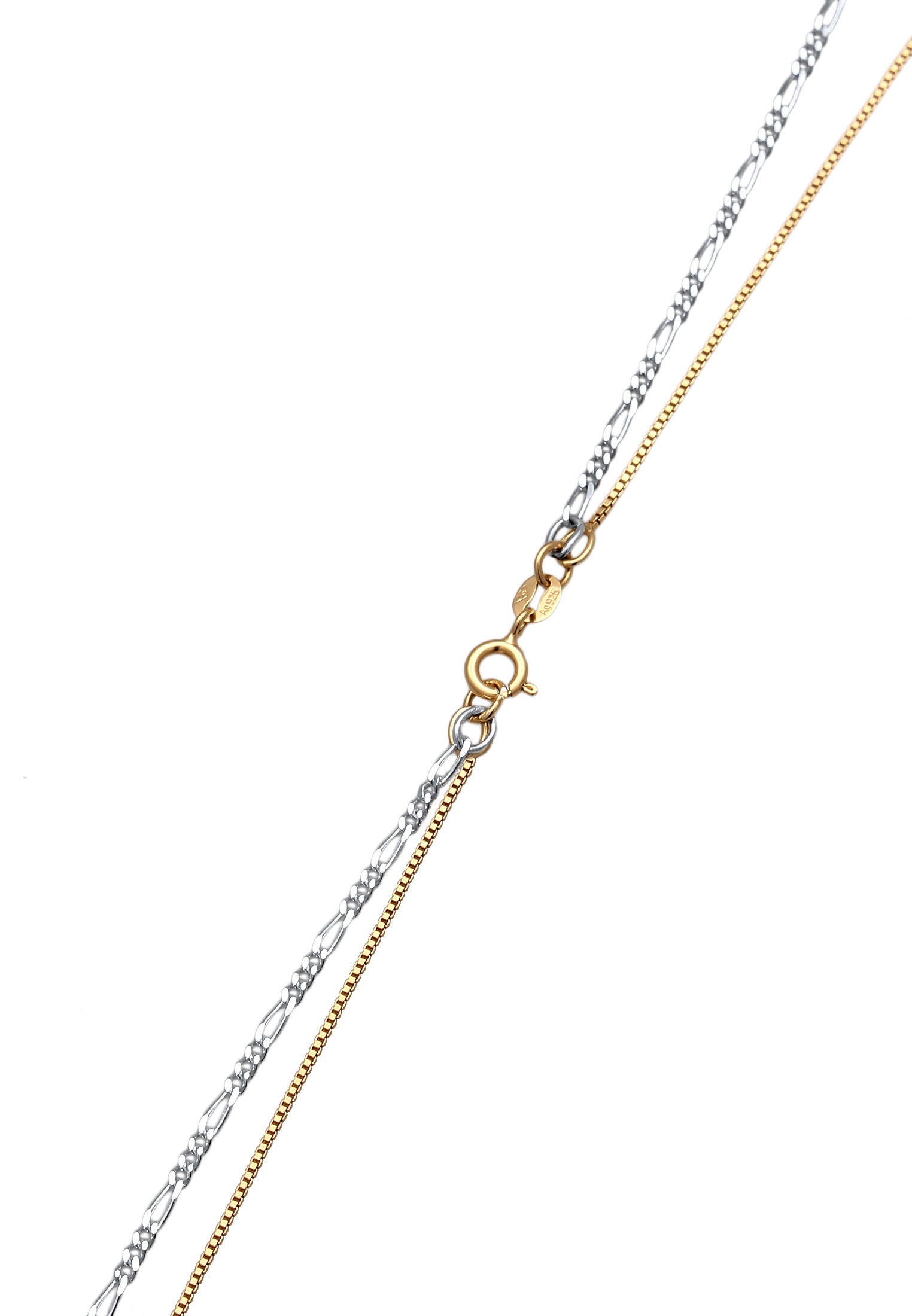 Elli Silberkette »Halskette Layer Plättchen Anhänger 925 Sterling Silber vergoldet«