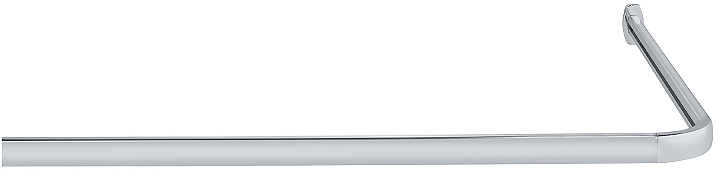 WENKO Winkelstange »Modell Era«, Winkelschiene aus Aluminium für Duschvorhänge, inkl. 16 Spezialgleiter