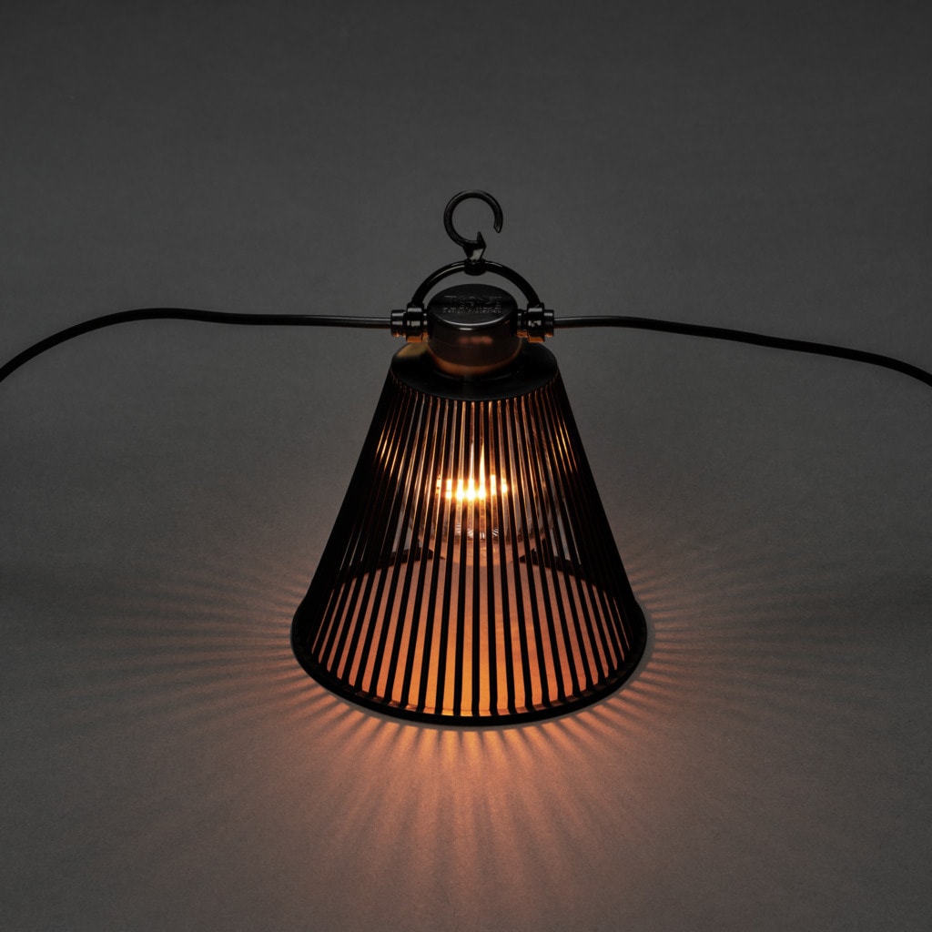 KONSTSMIDE LED-Lichterkette, inkl. Dimmer, E27, 10 klare Birnen / bernsteinfarbene Dioden