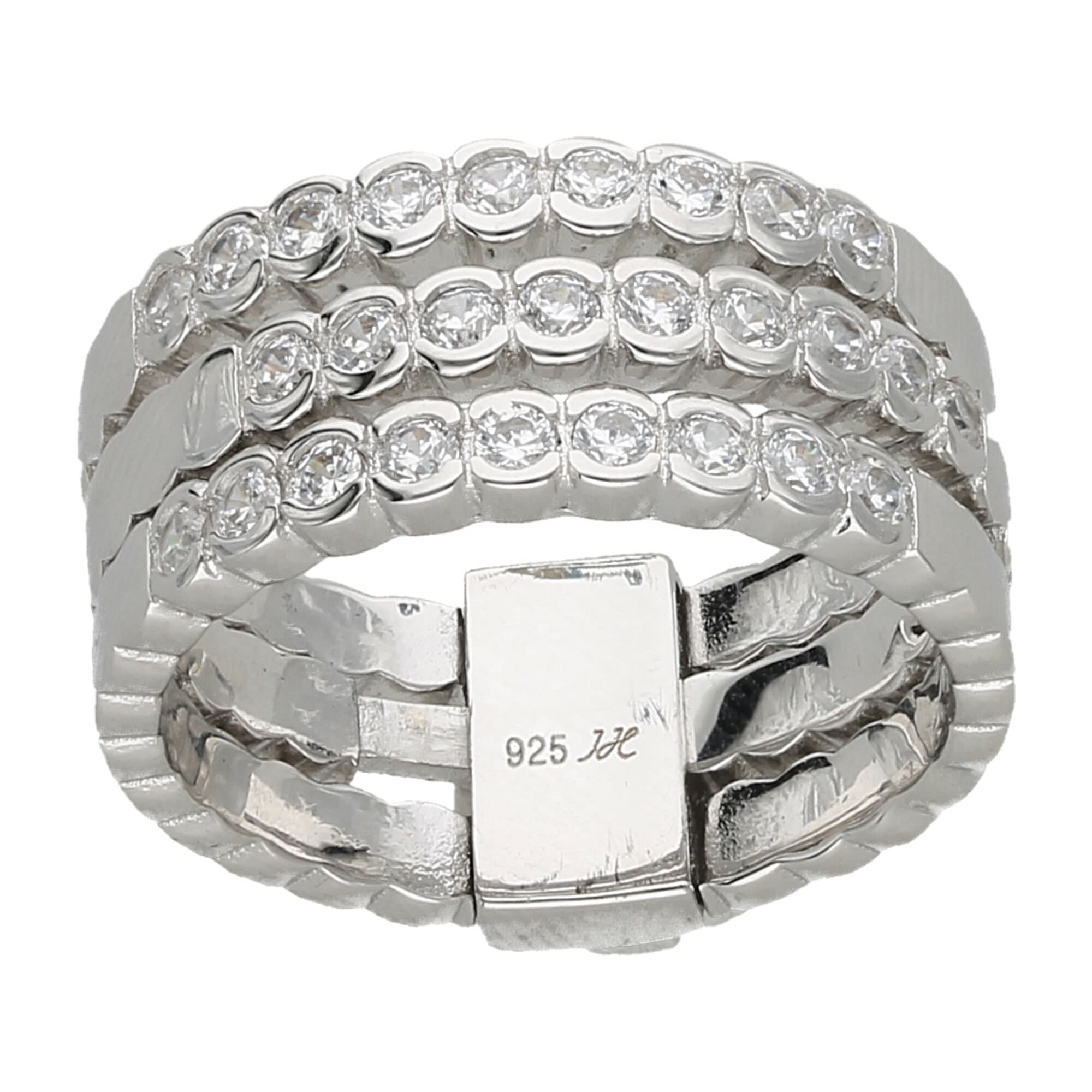 Smart Jewel Silberring »Ring mit Zirkonia Steinen, glanz, Silber 925«  online bei UNIVERSAL | Fingerringe