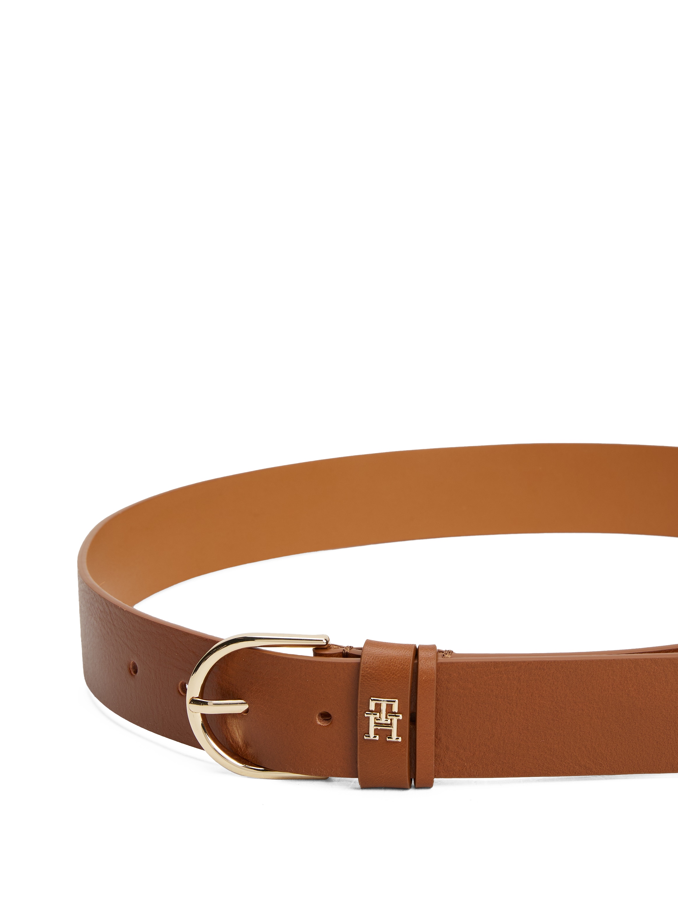 Tommy Hilfiger Ledergürtel »ESSENTIAL EFFORTLESS 3.5«, Ovale Einfachdornschließe, Logoemblem