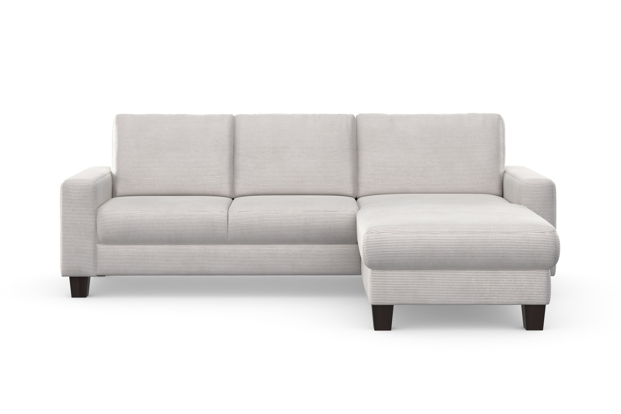 Home affaire Ecksofa »Summer L-Form«, mit Recamiere, mit oder ohne Bettfunktion und Bettkasten, Cord-Bezug
